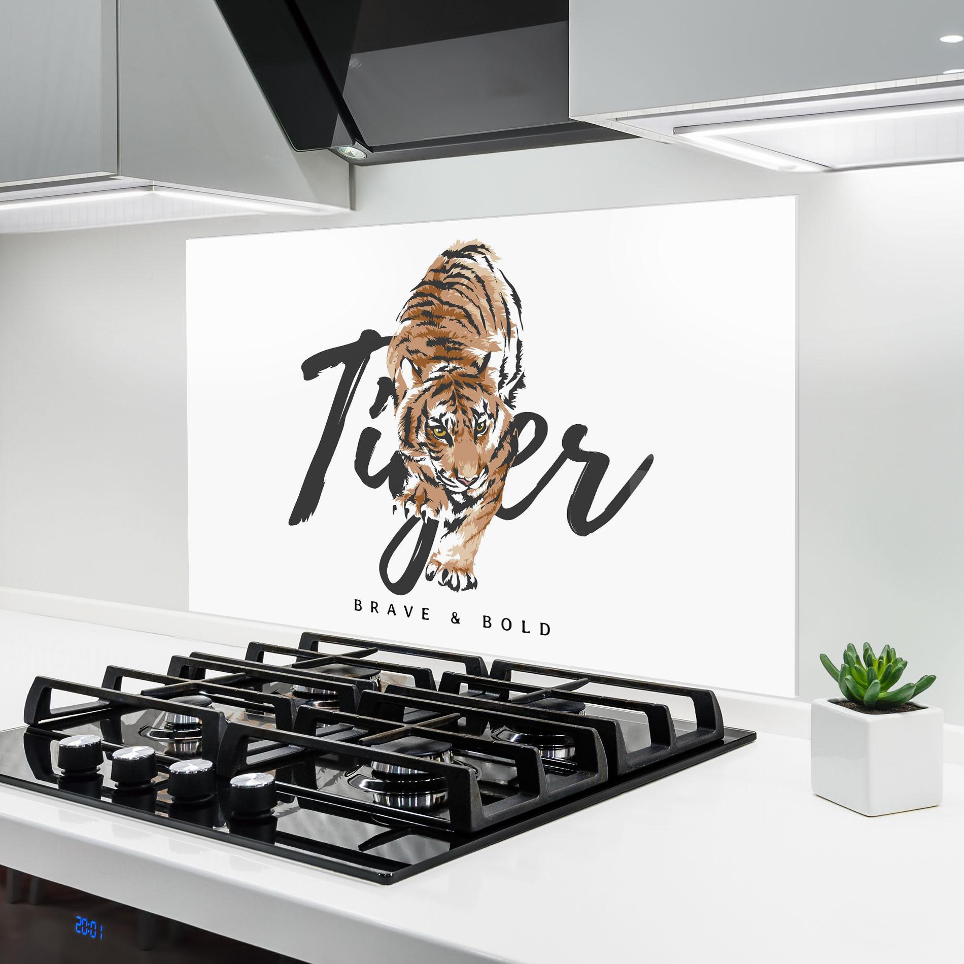 Стъклен панел за кухня Brave And Bold mockup 6