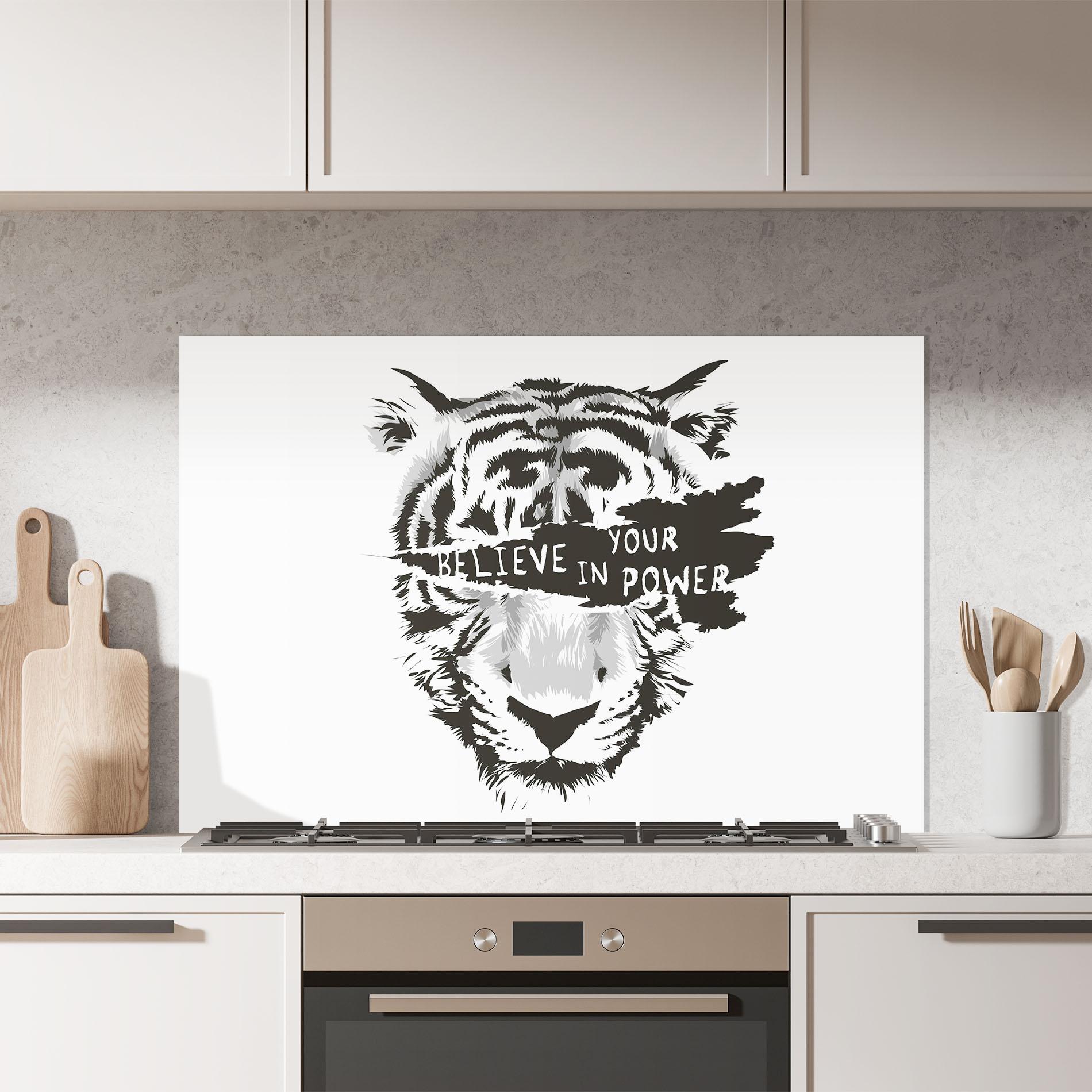 Стъклен панел за кухня Belive In Your Power mockup 7