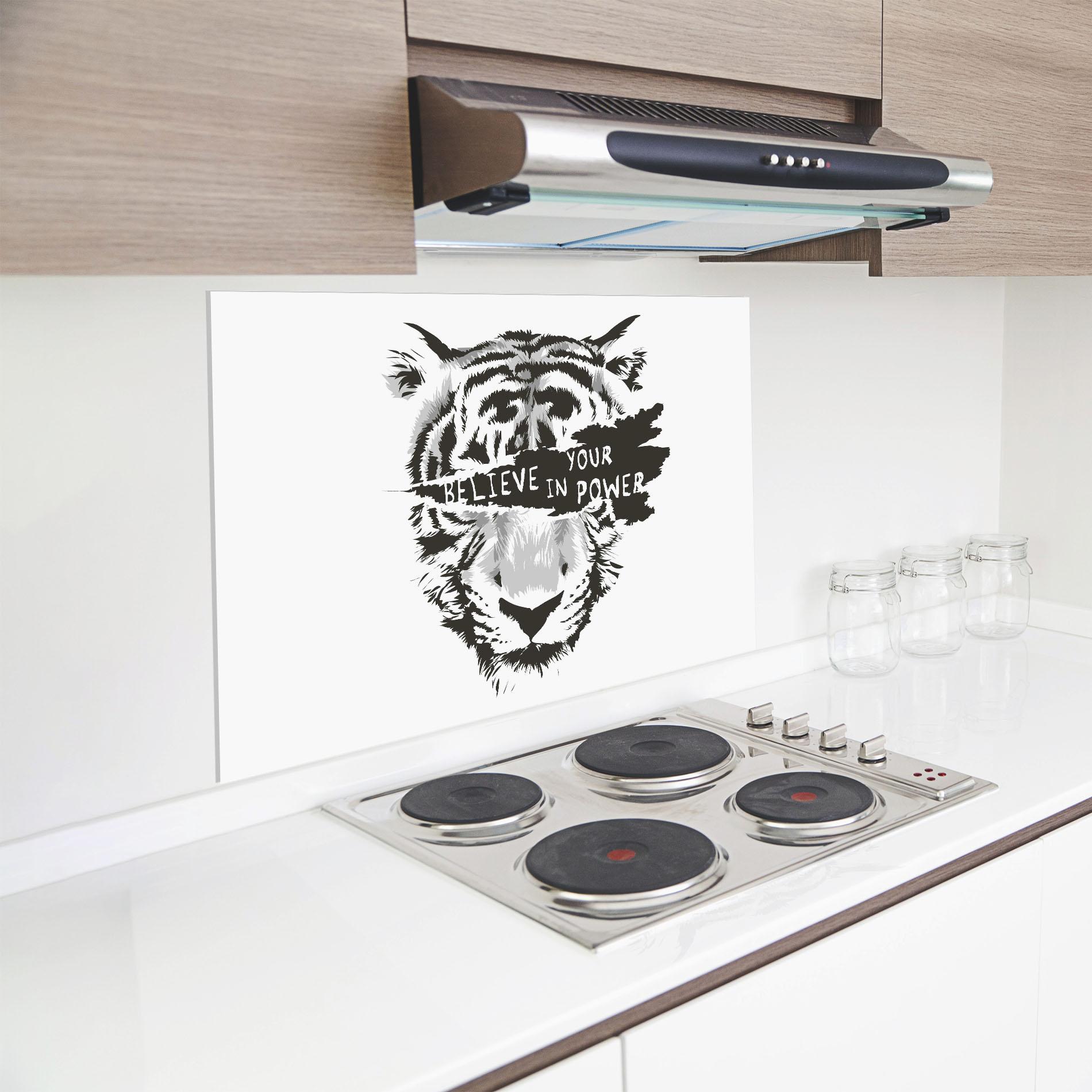 Стъклен панел за кухня Belive In Your Power mockup 8