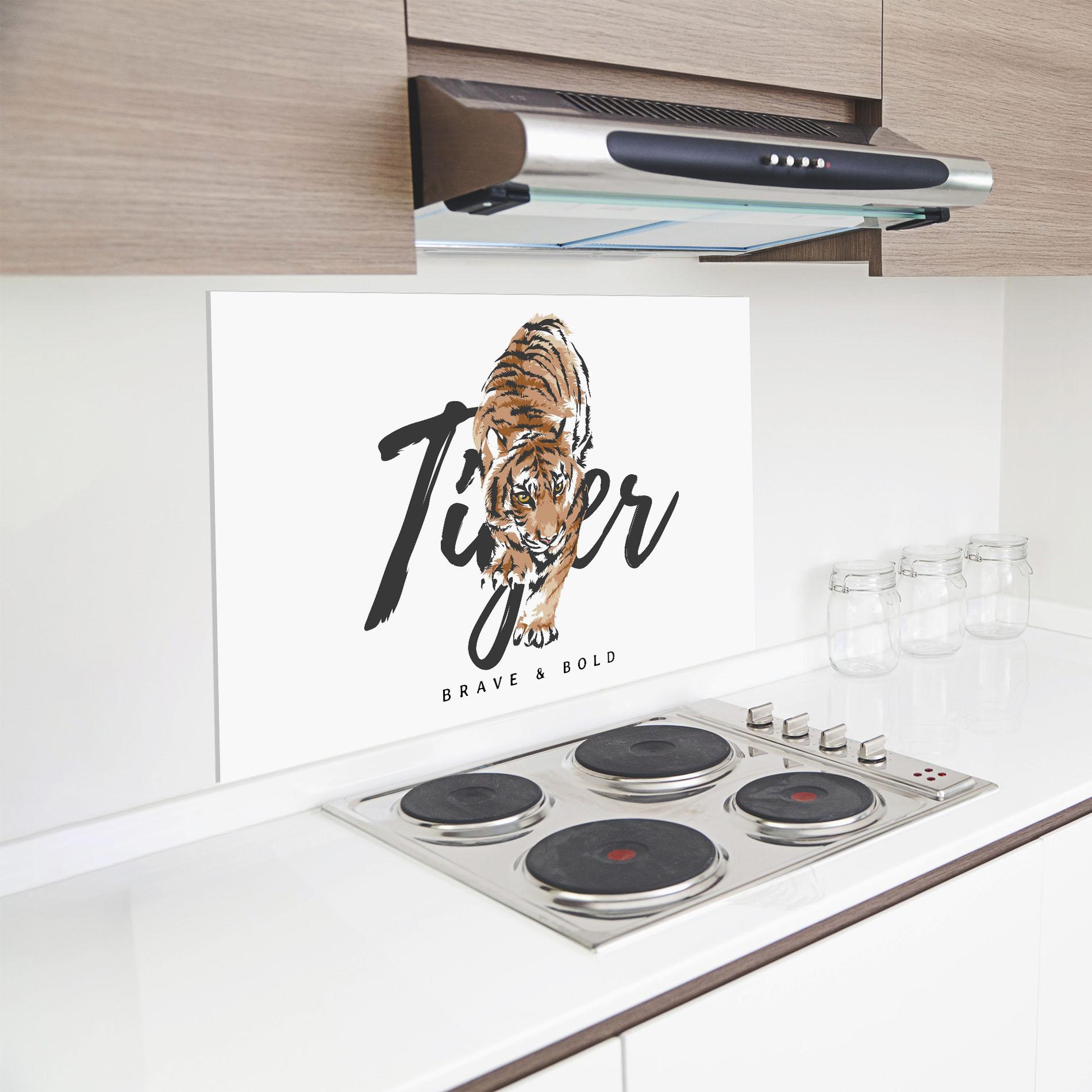 Стъклен панел за кухня Brave And Bold mockup 8