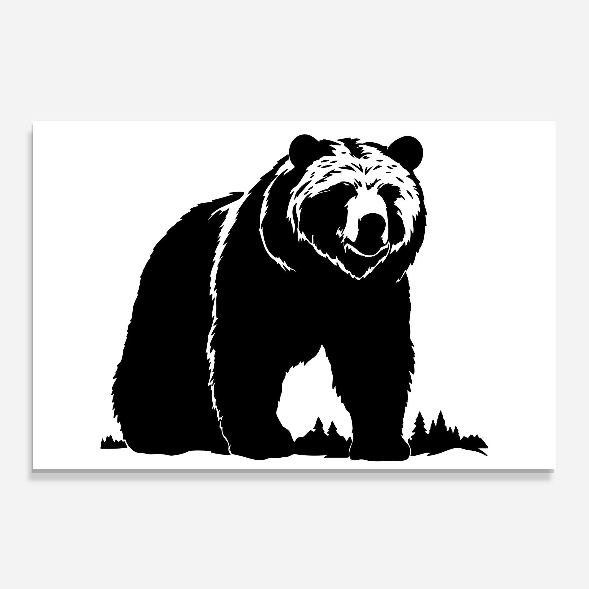 Стъклен панел за кухня Forest Bear Shape mockup 0