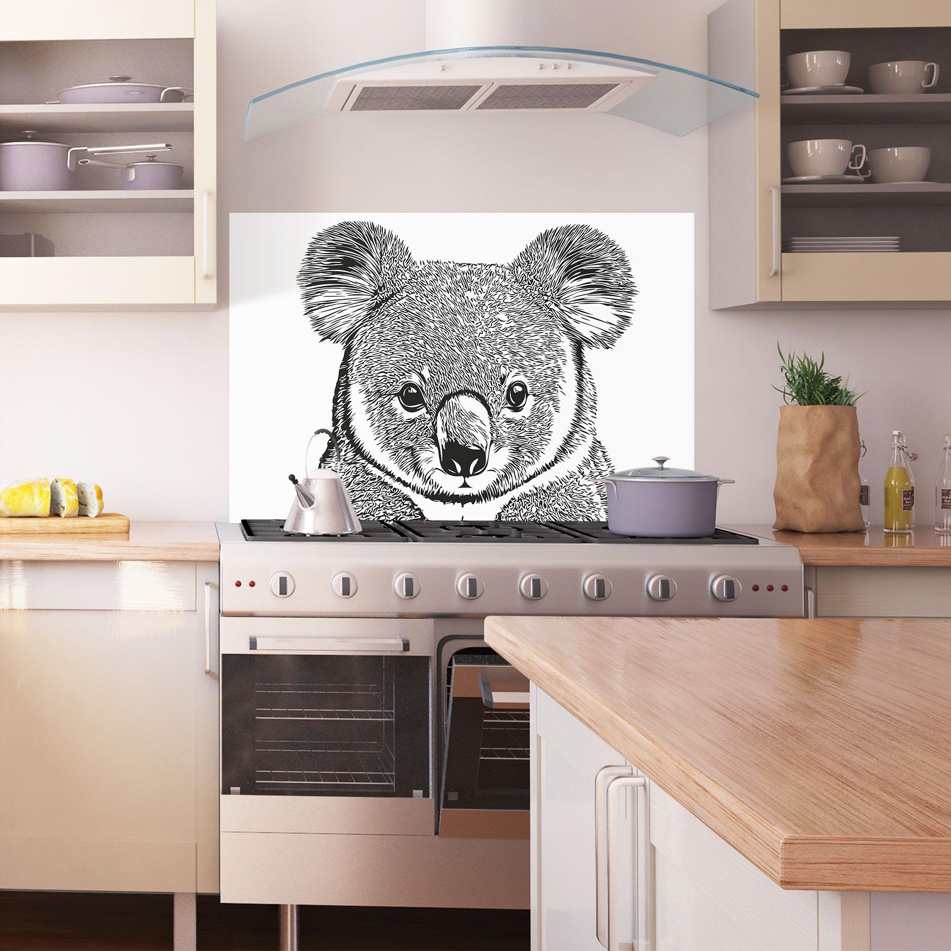Стъклен панел за кухня Koala Line mockup 1