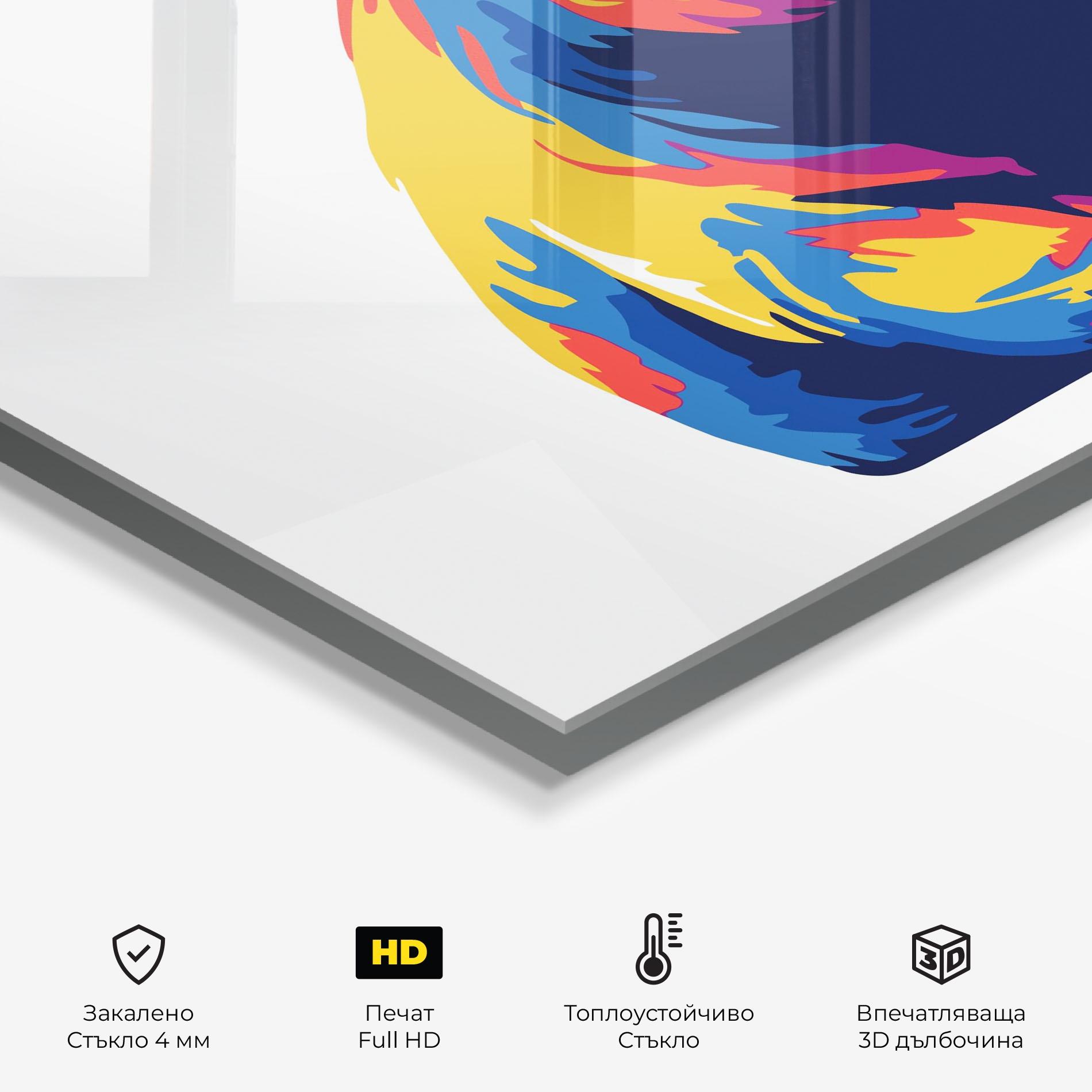 Стъклен панел за кухня Cute Panda mockup 2