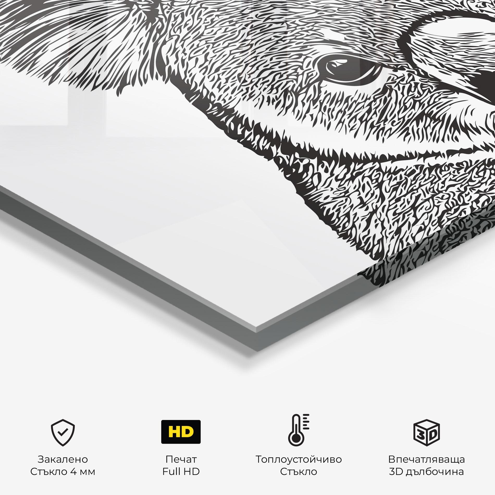 Стъклен панел за кухня Koala Line mockup 2