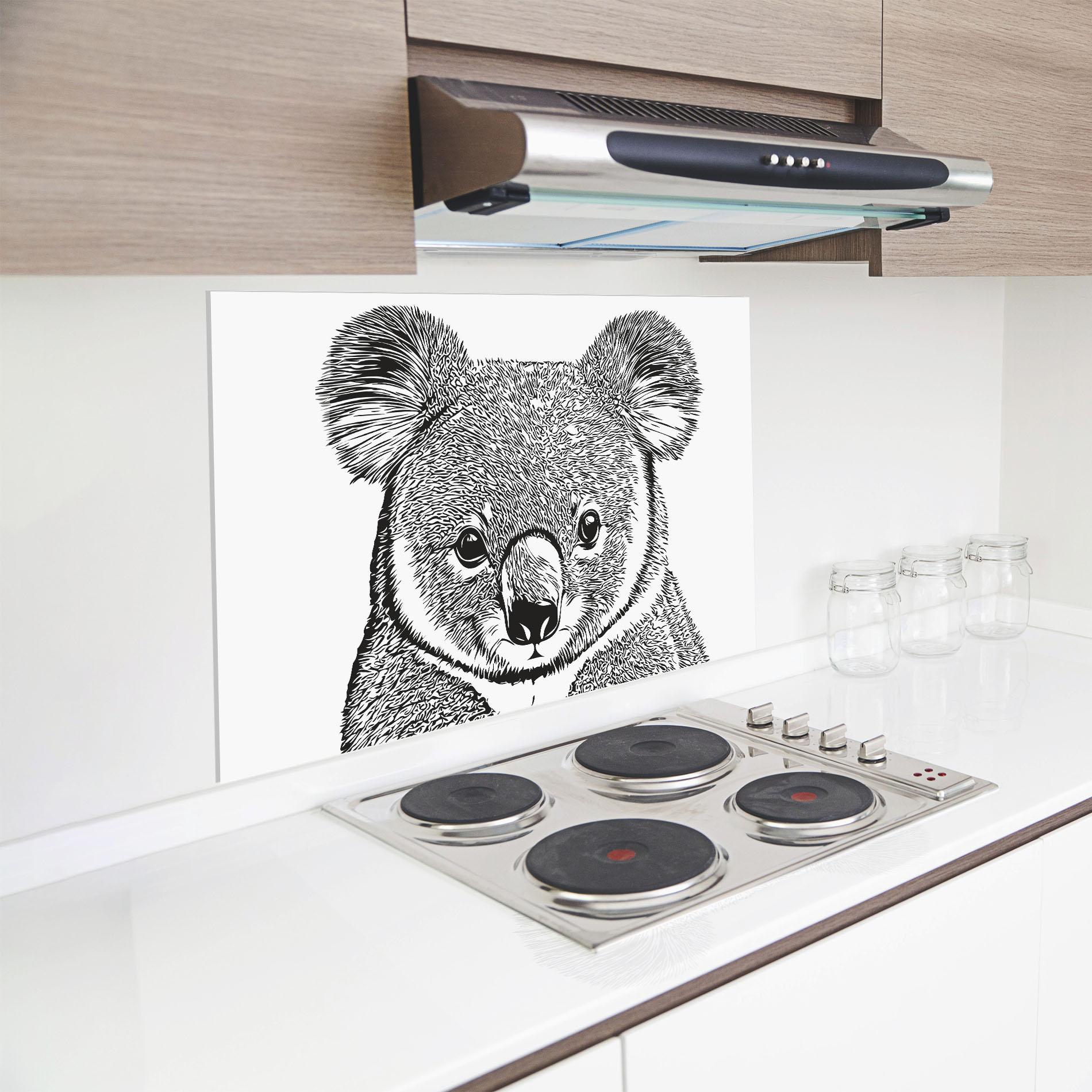 Стъклен панел за кухня Koala Line mockup 8