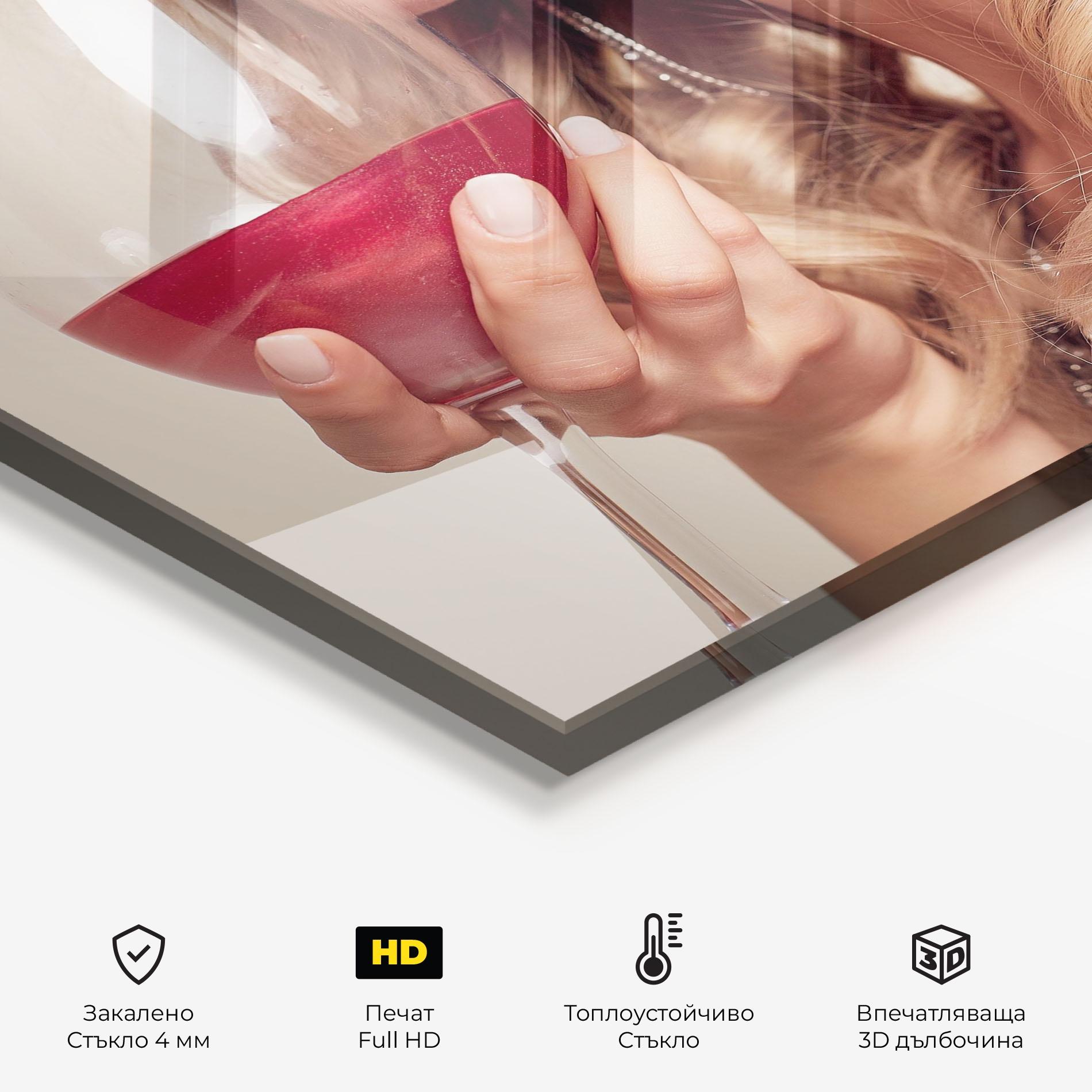 Стъклен панел за кухня Pretty Accessory And Wine mockup 2