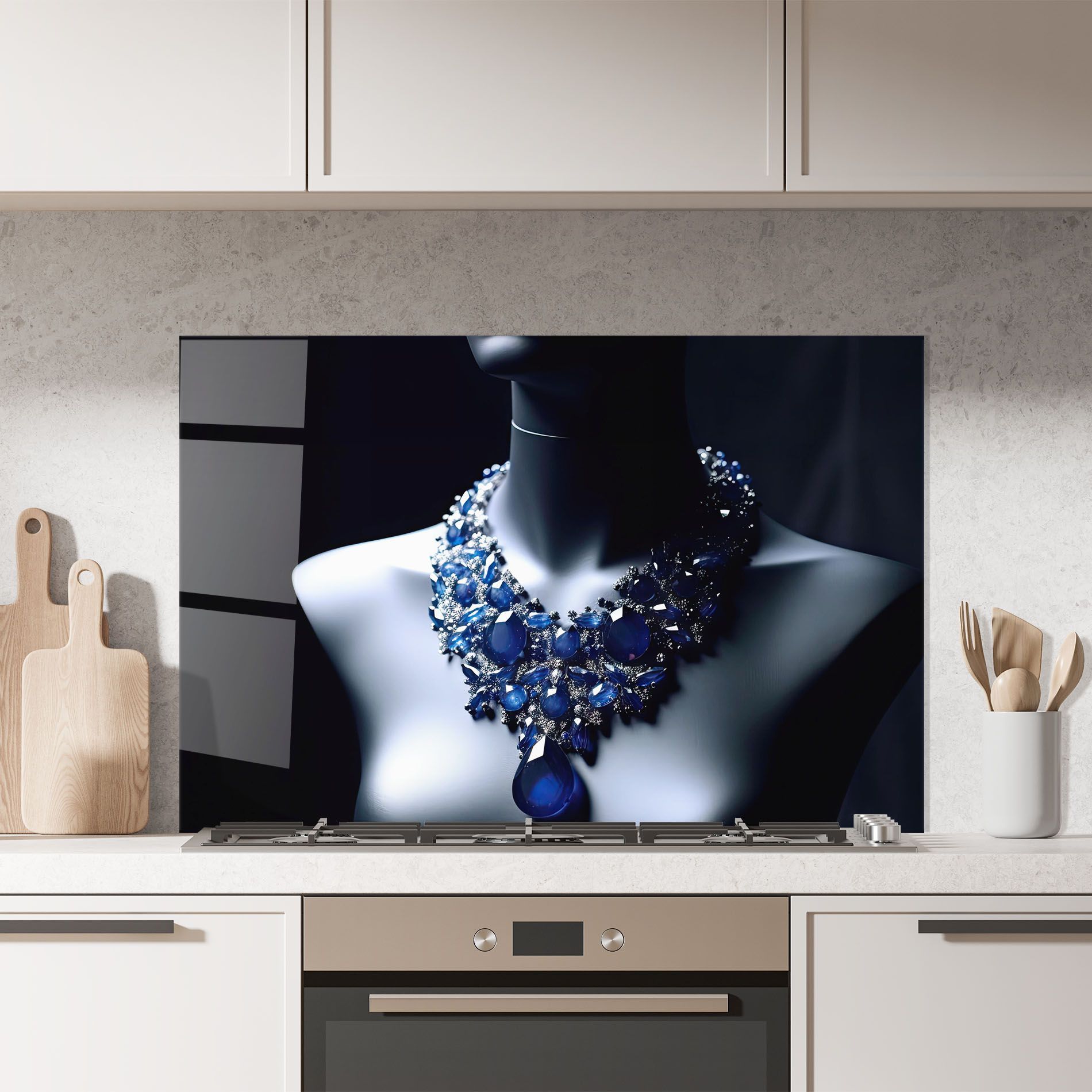 Blue Diamonds Necklace mockup 7