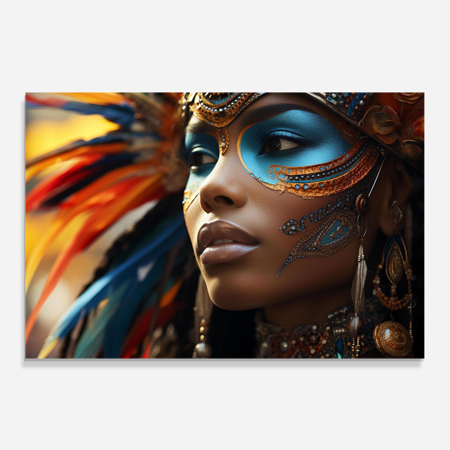 Стъклен панел за кухня Traditional Feathers Clothing mockup 0