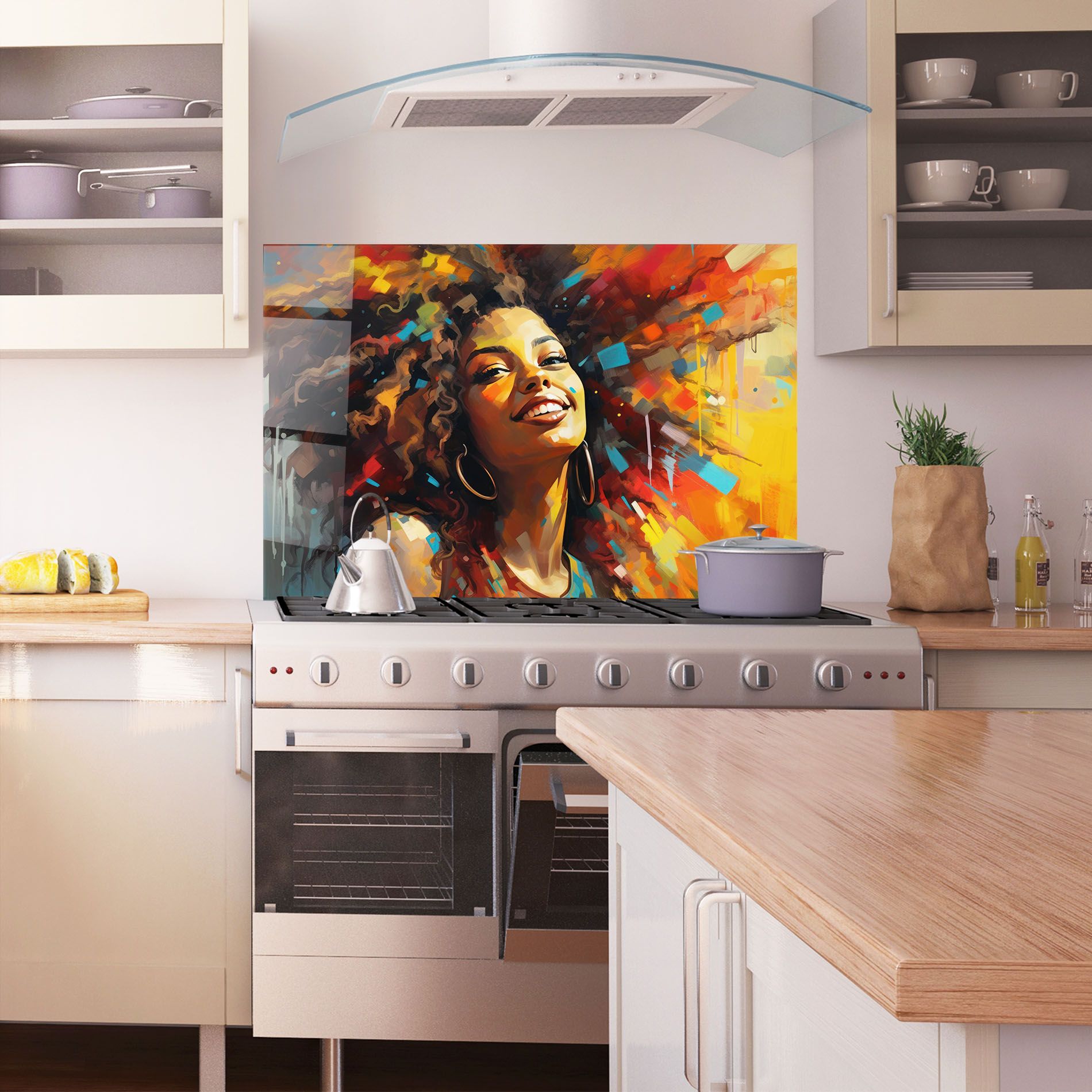 Cheerful African Woman mockup 1