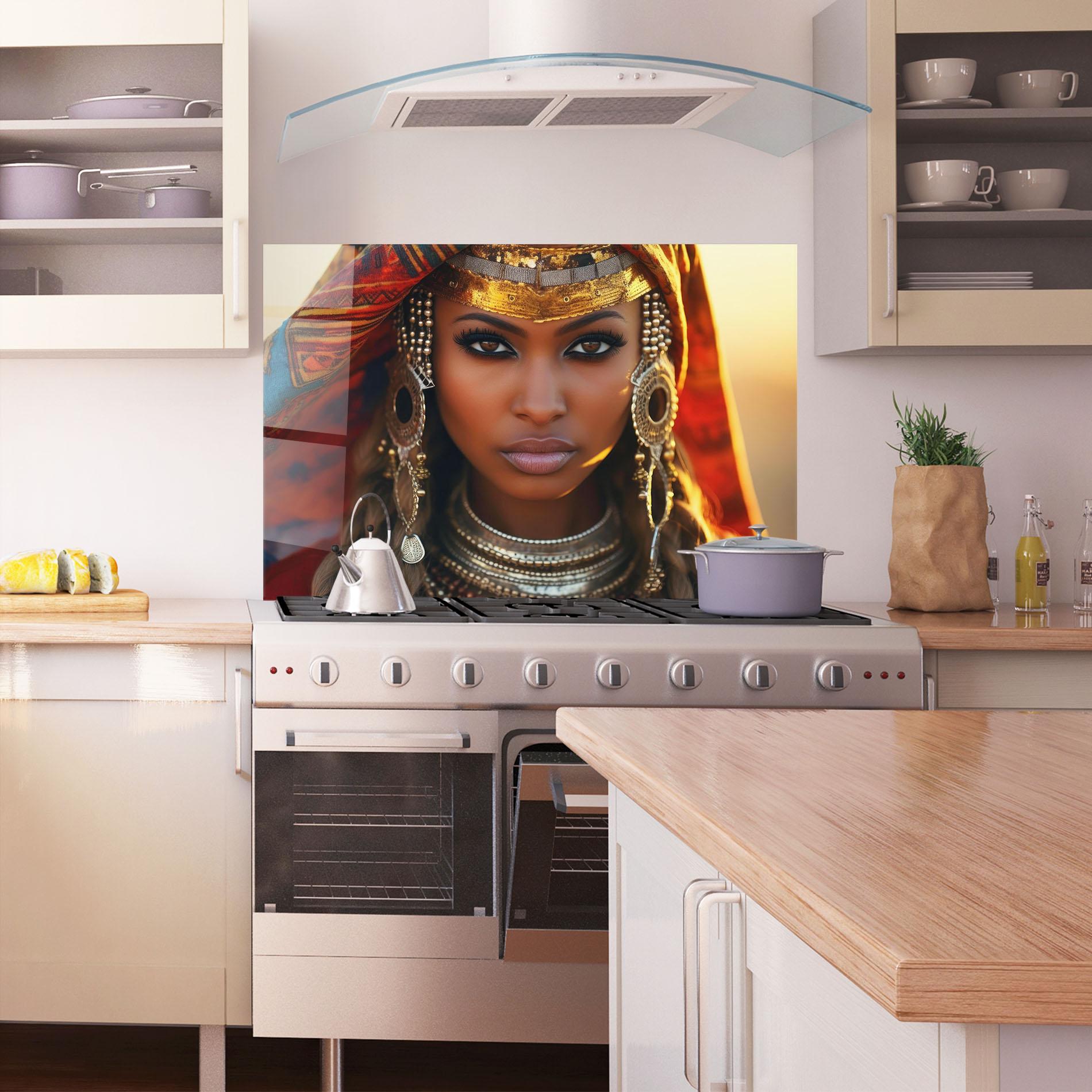 Стъклен панел за кухня Unique Smokey Eyes mockup 1