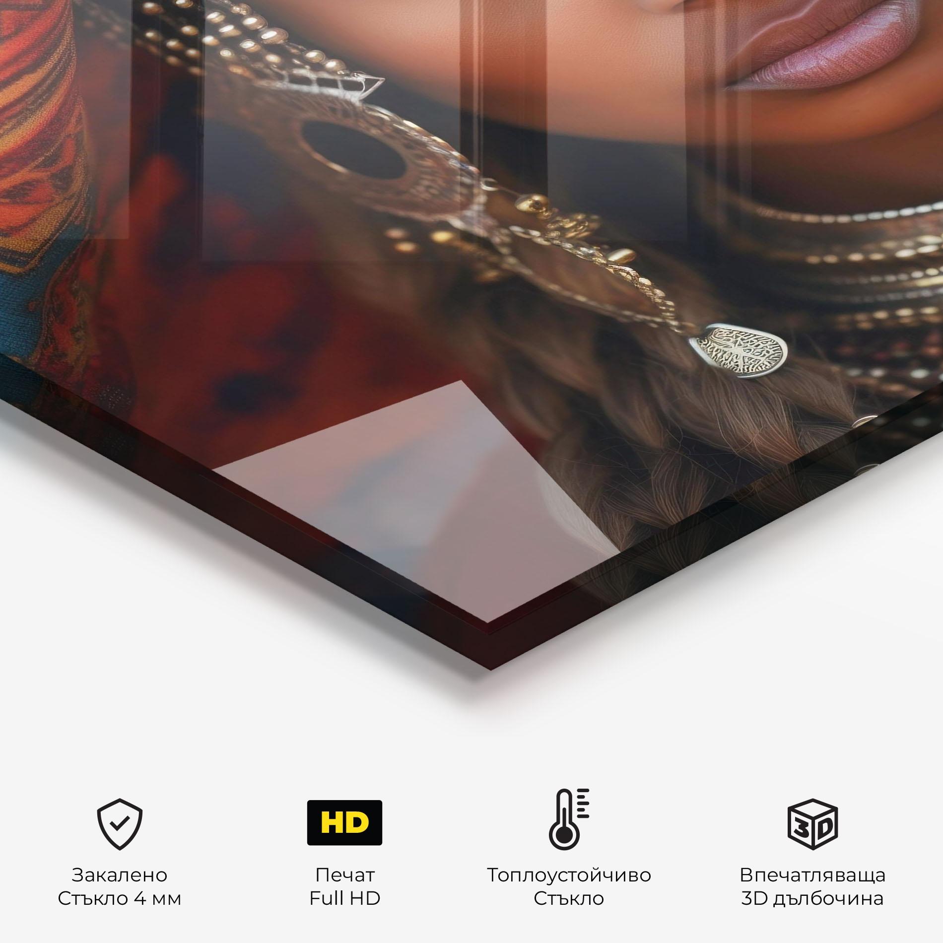 Стъклен панел за кухня Unique Smokey Eyes mockup 2