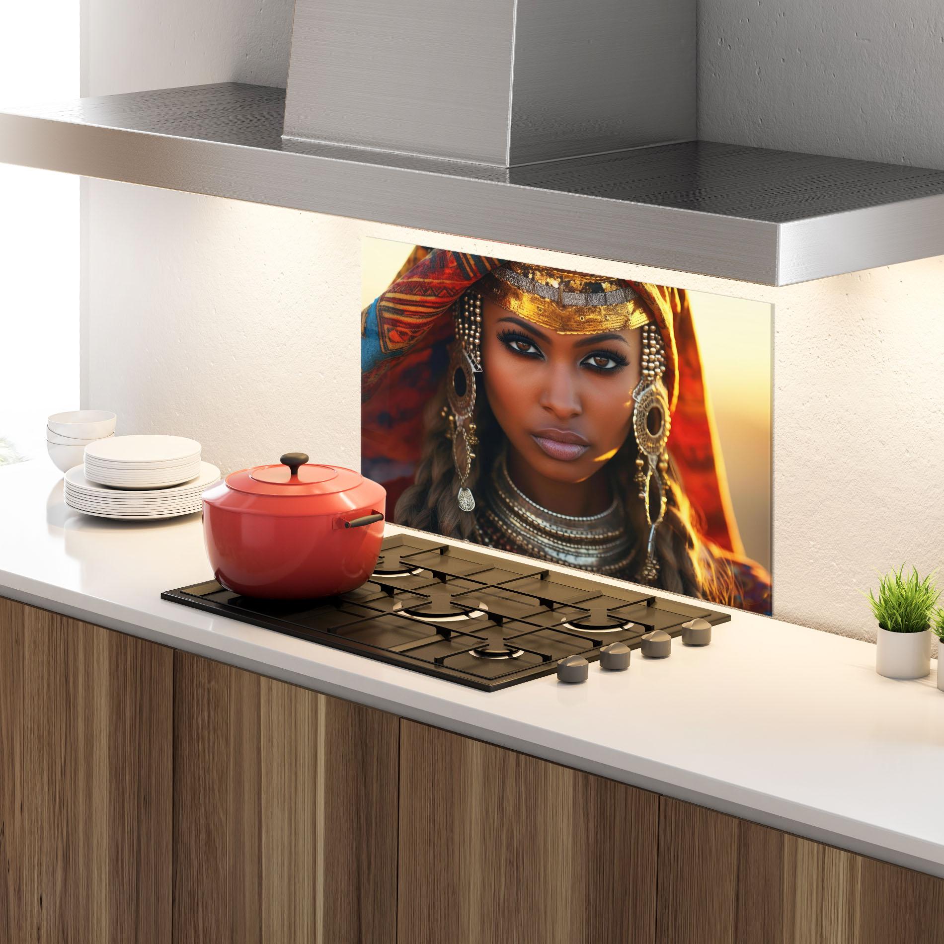 Стъклен панел за кухня Unique Smokey Eyes mockup 4