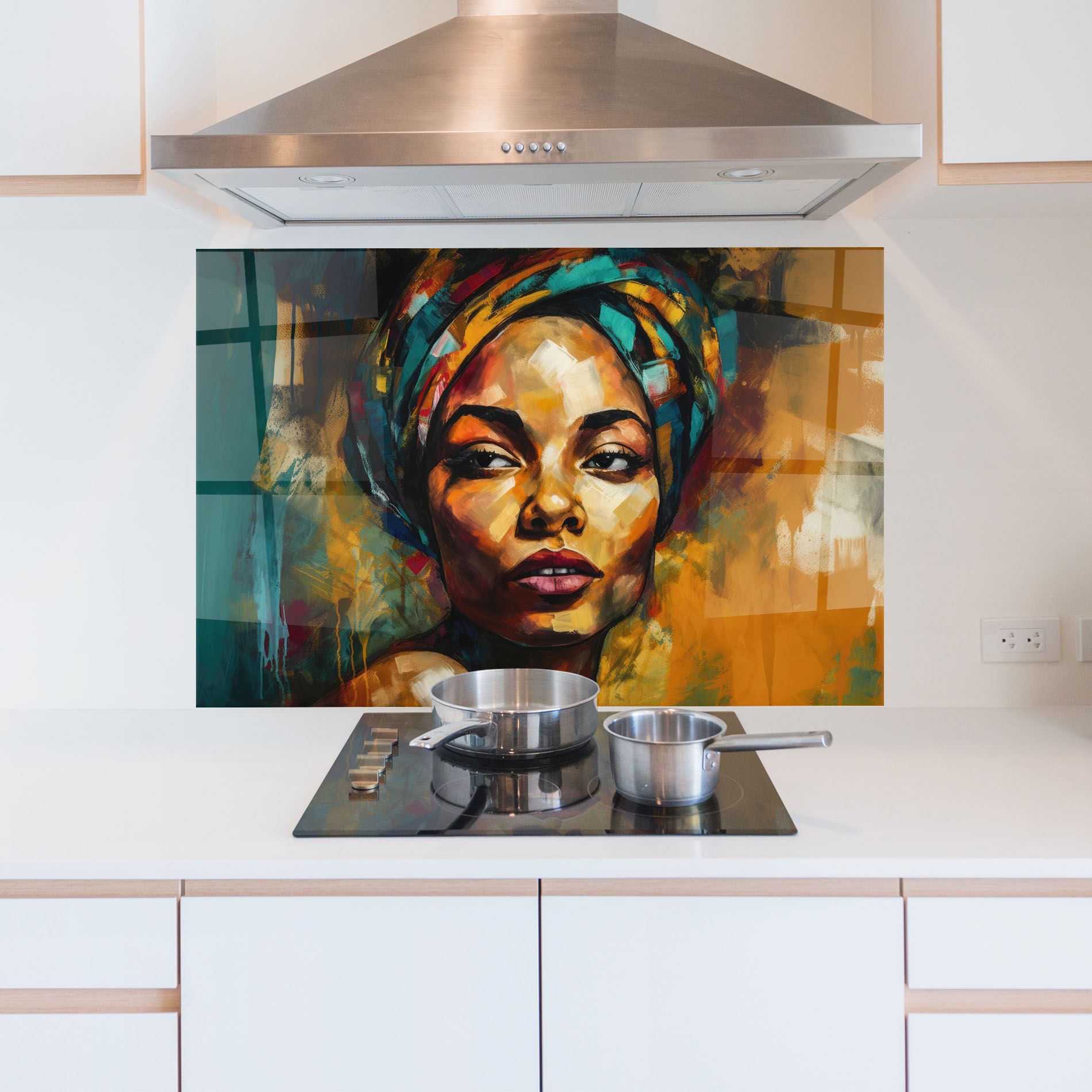 African Woman Looking mockup 5