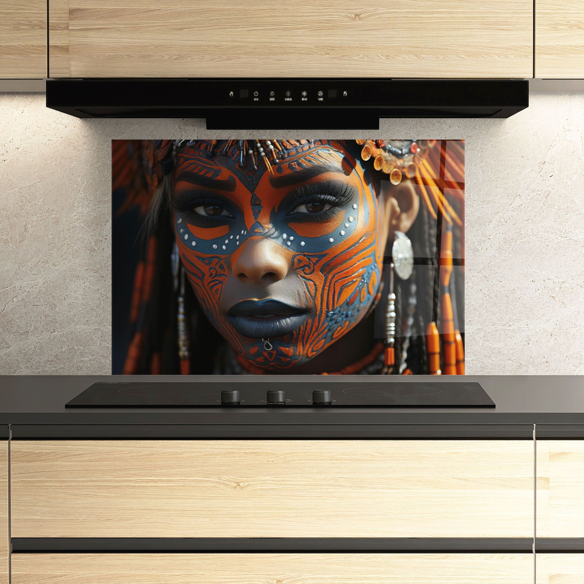 Orange Tribal Paint mockup 3