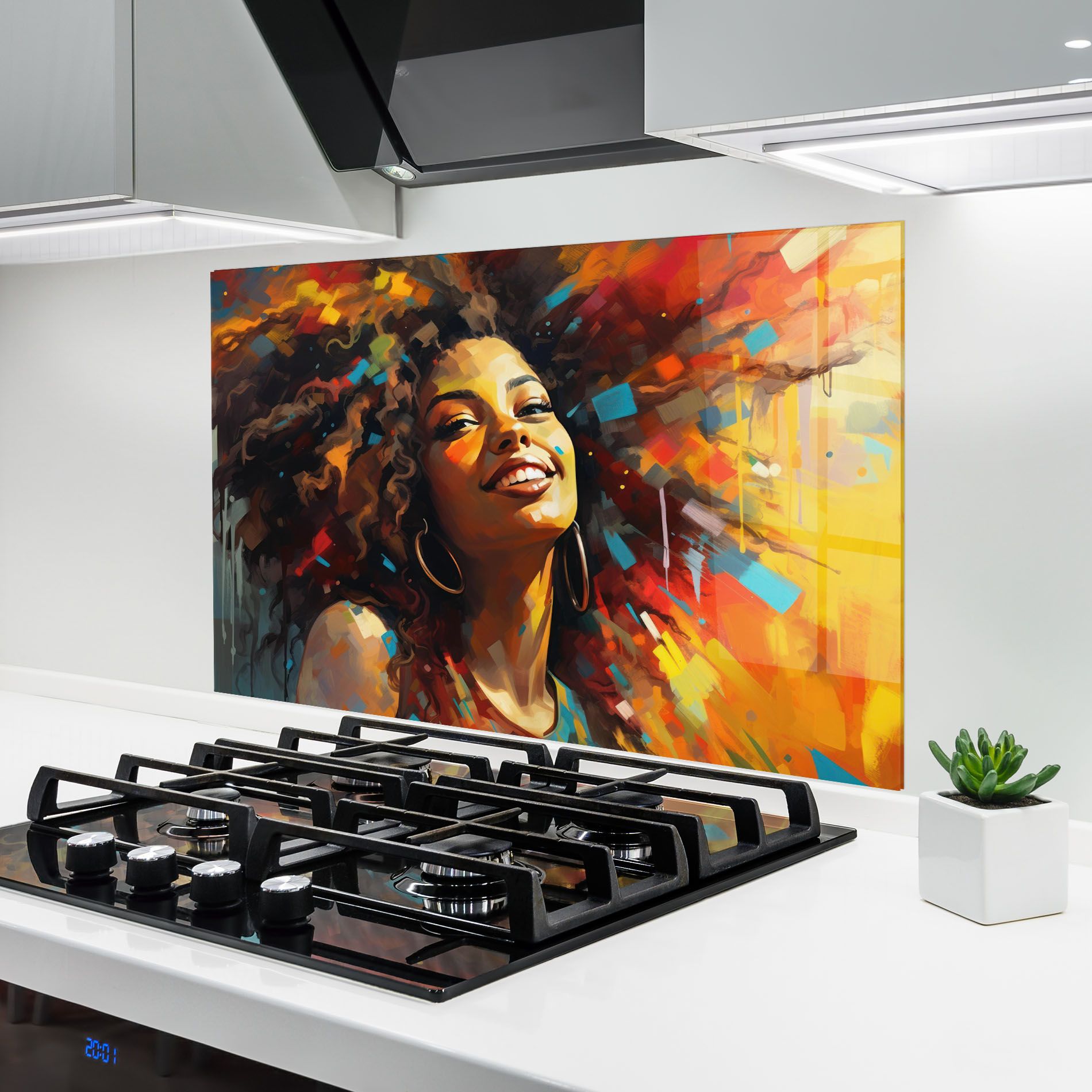 Cheerful African Woman mockup 6