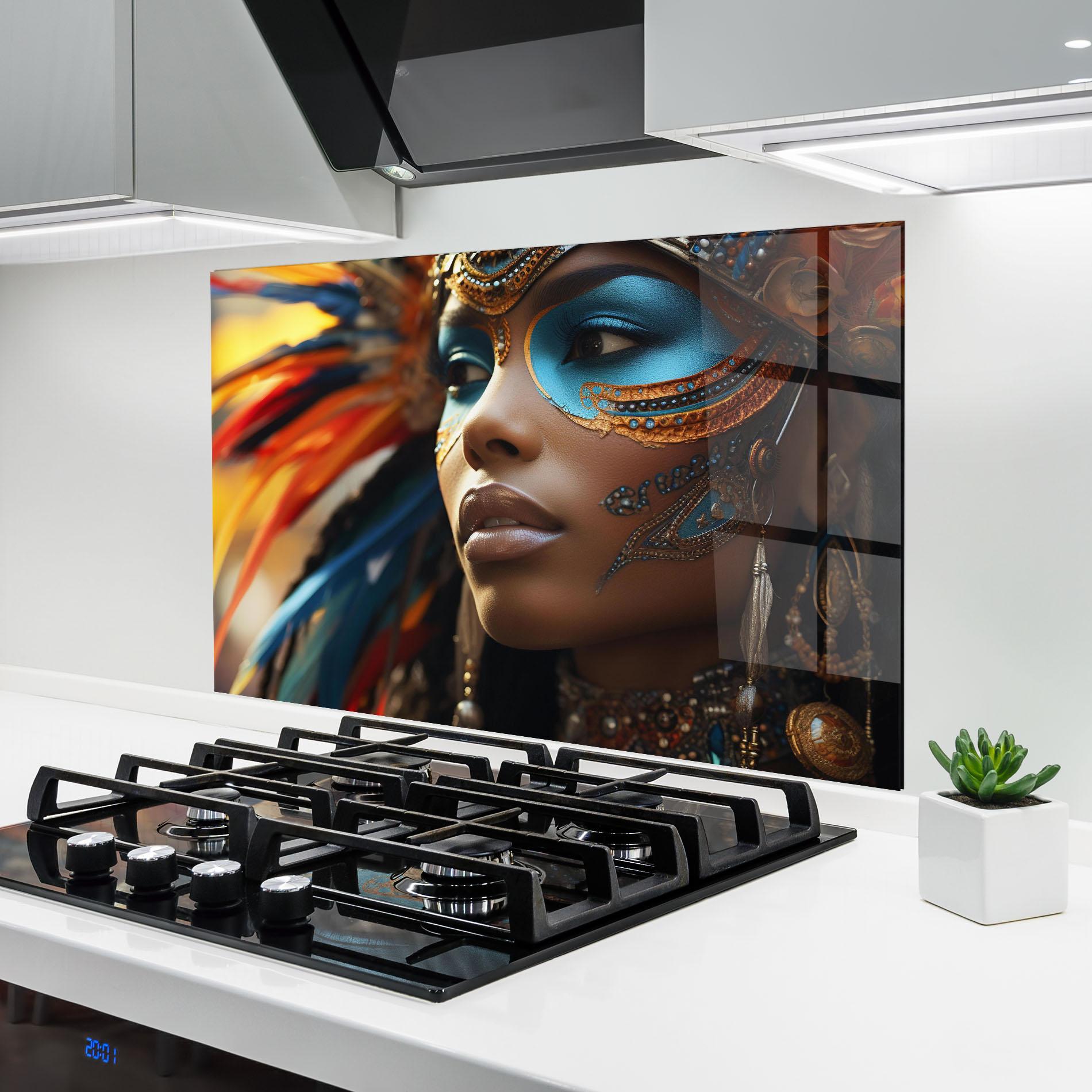 Стъклен панел за кухня Traditional Feathers Clothing mockup 6