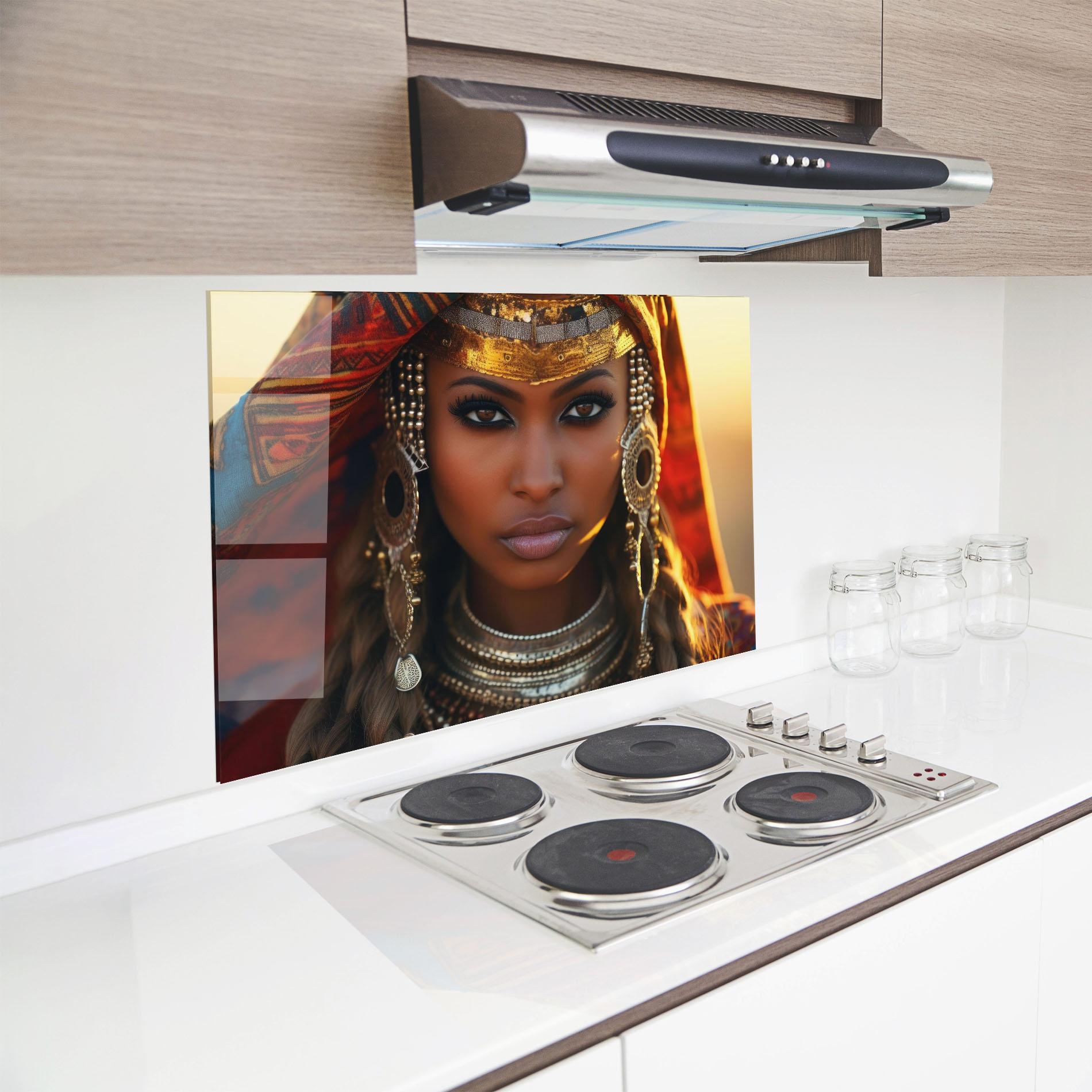 Стъклен панел за кухня Unique Smokey Eyes mockup 8