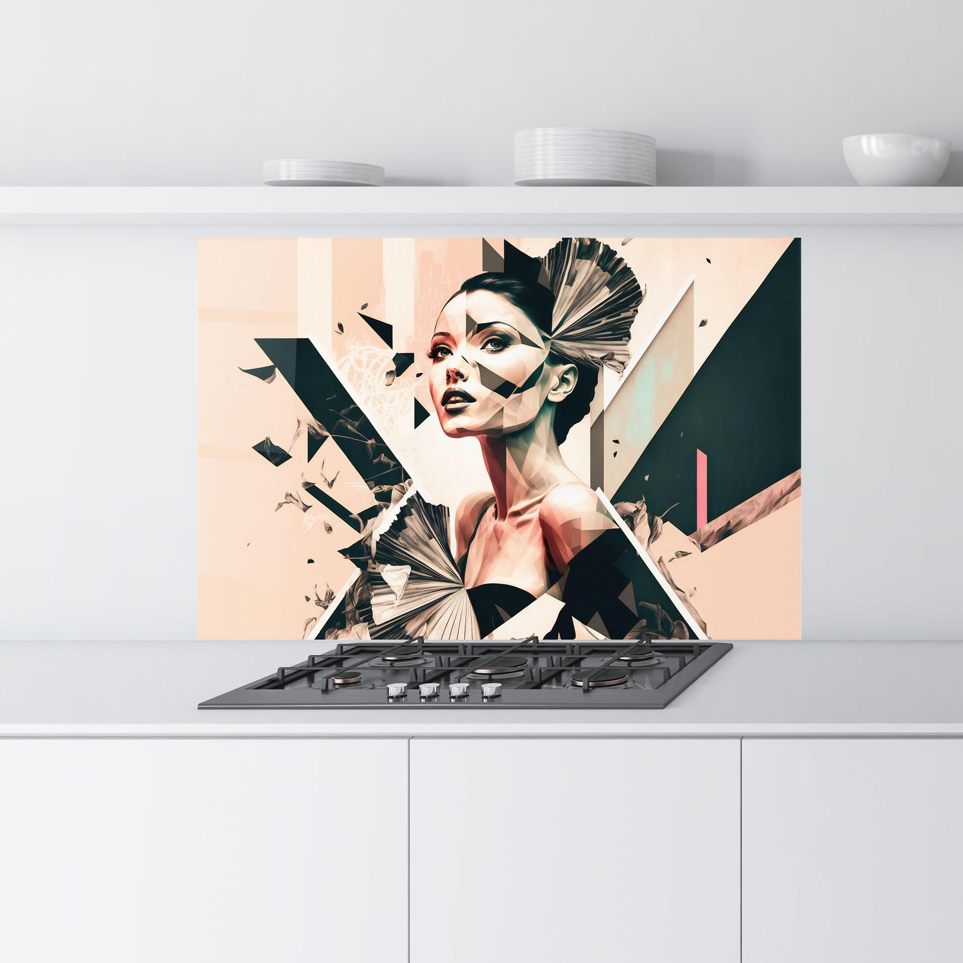 Стъклен панел за кухня Fashionista Design mockup 9