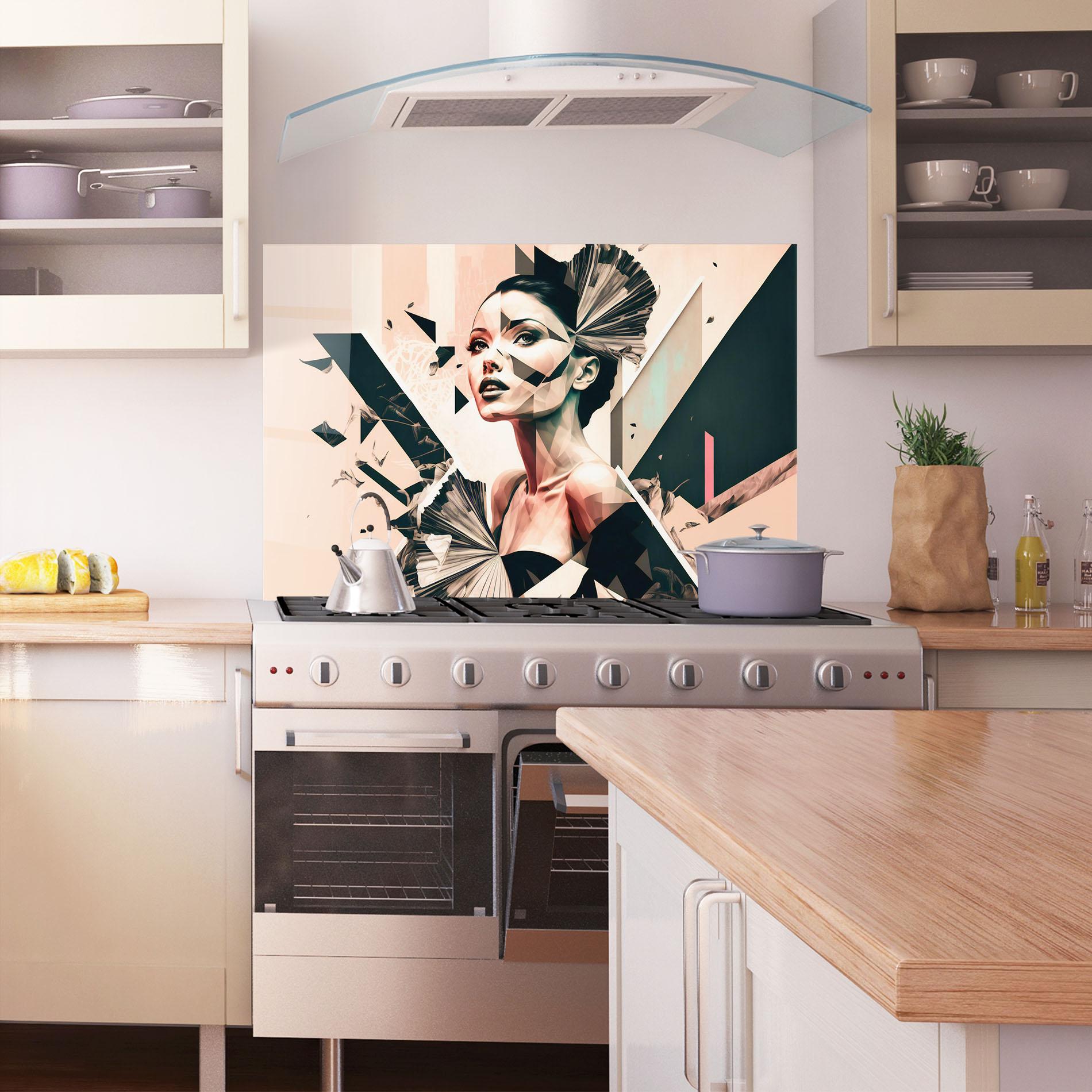 Стъклен панел за кухня Fashionista Design mockup 1