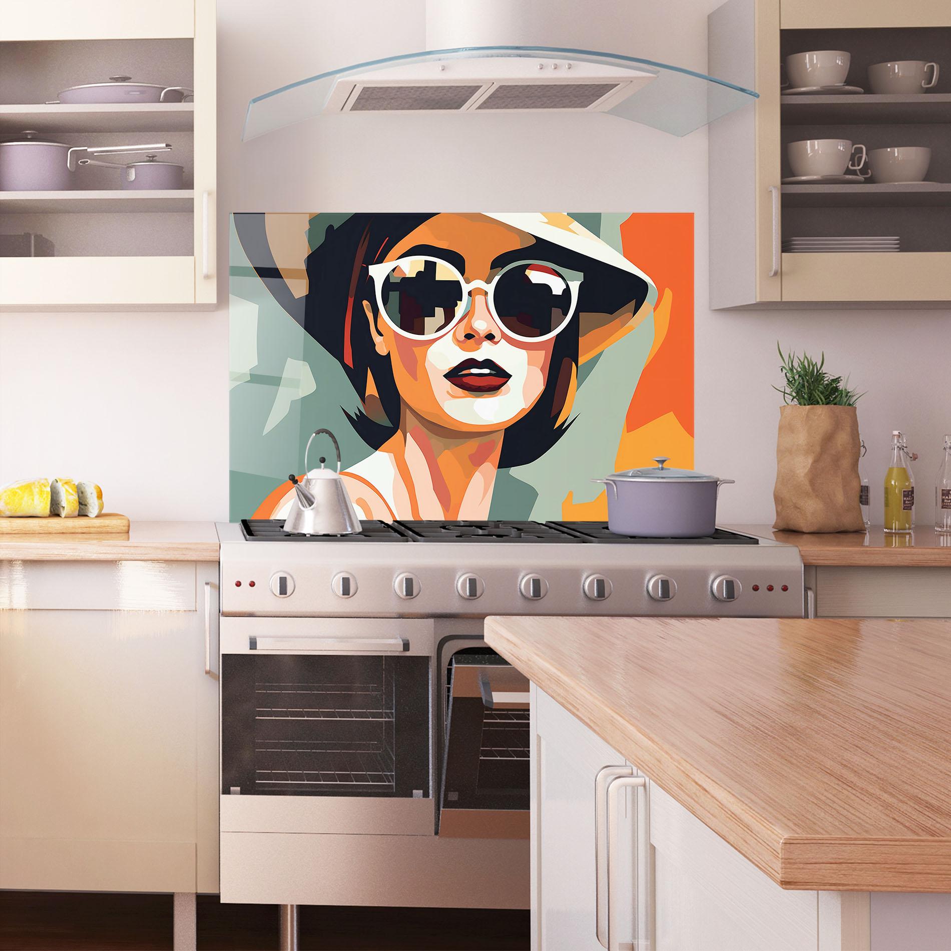 Стъклен панел за кухня Modern Design Style mockup 1