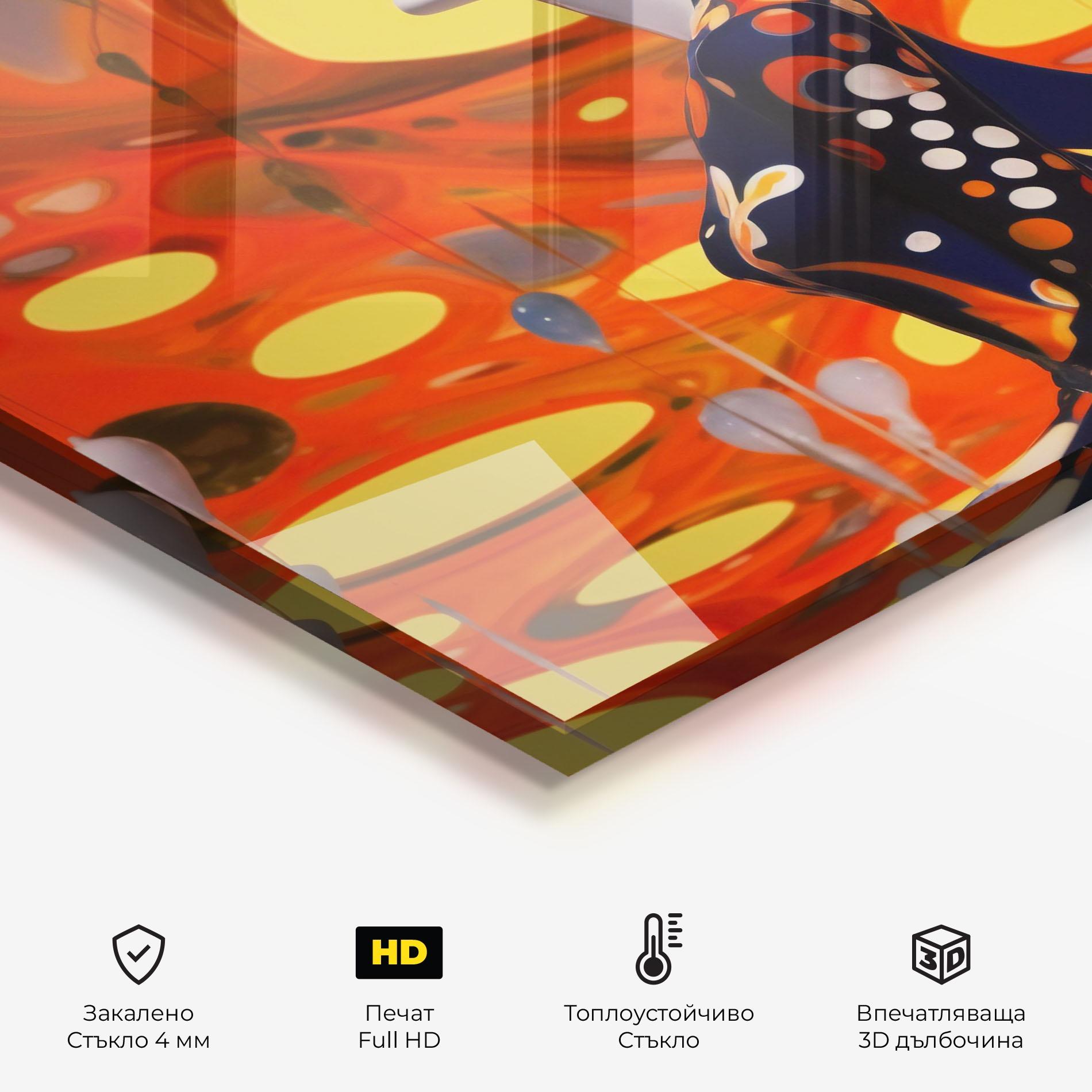 Стъклен панел за кухня Big Orange Accesories mockup 2