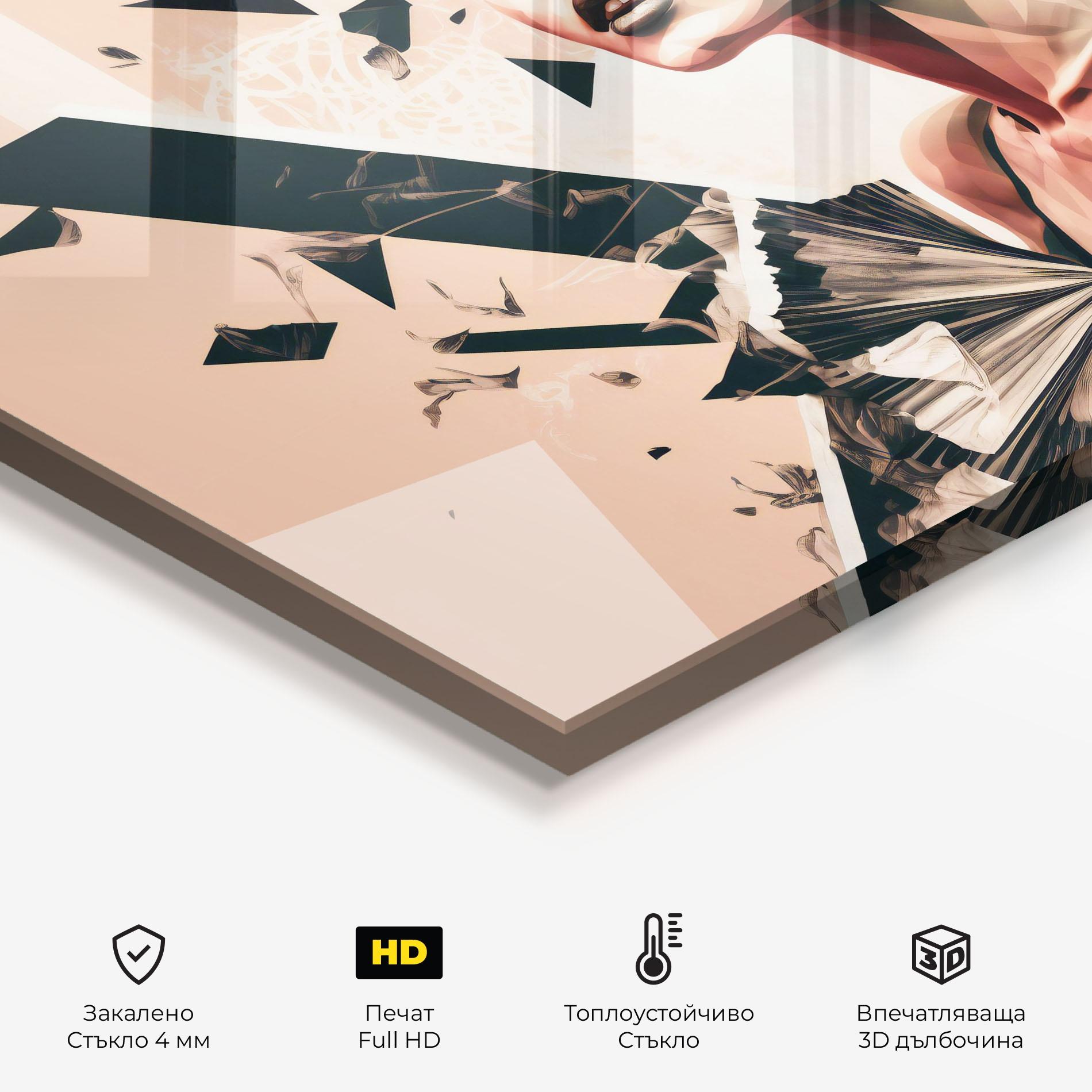 Стъклен панел за кухня Fashionista Design mockup 2