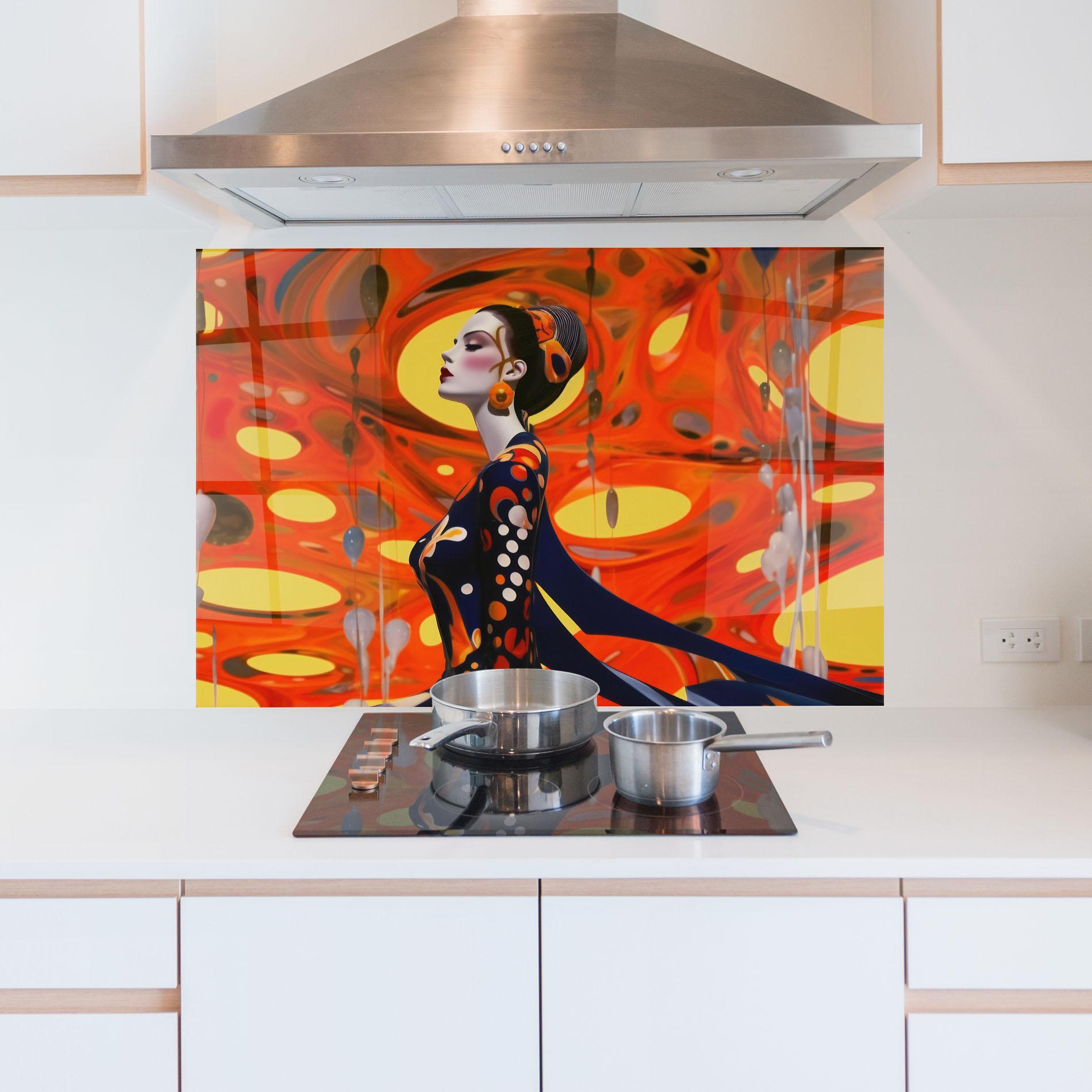 Стъклен панел за кухня Big Orange Accesories mockup 5