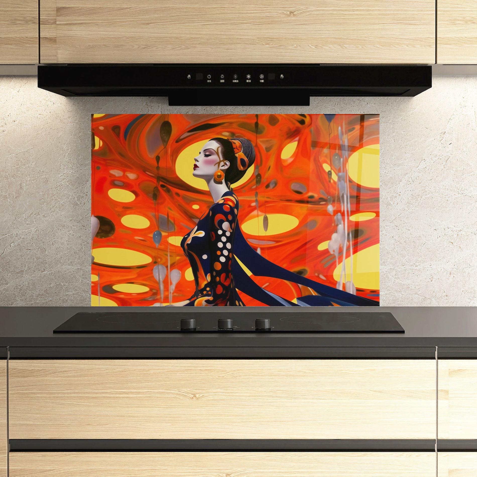 Стъклен панел за кухня Big Orange Accesories mockup 3