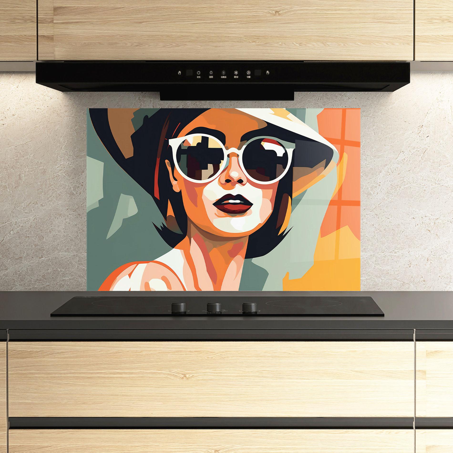 Стъклен панел за кухня Modern Design Style mockup 3