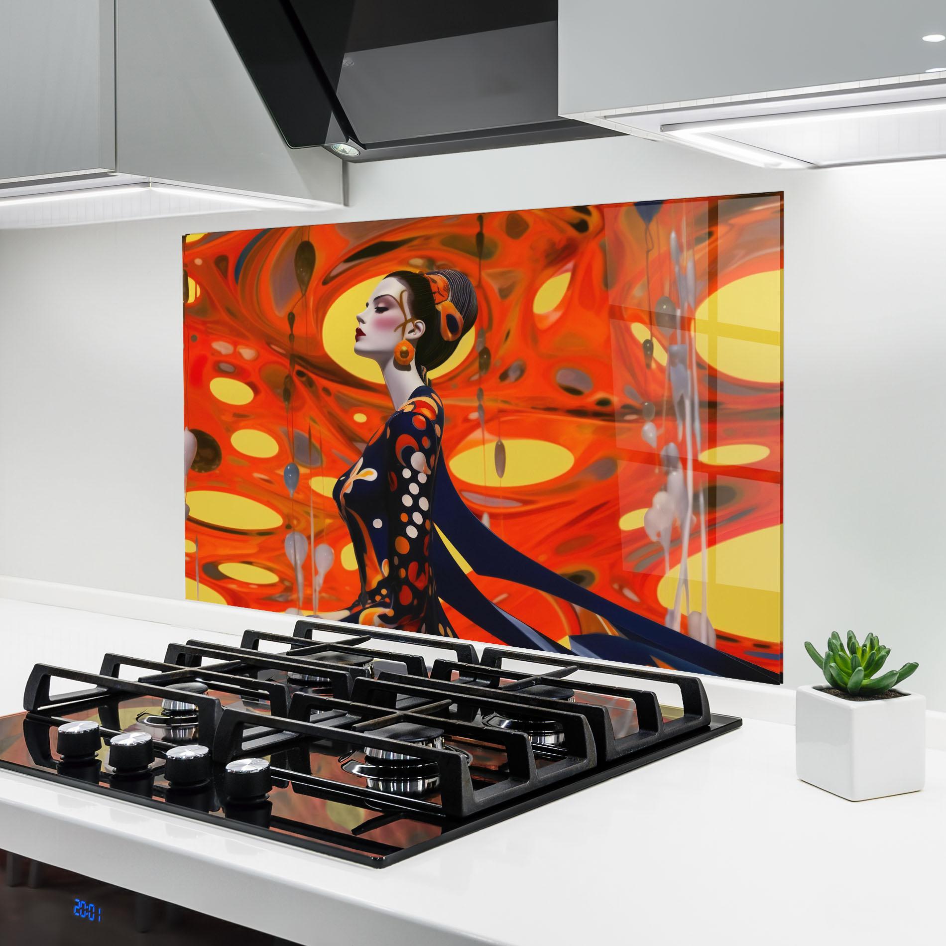 Стъклен панел за кухня Big Orange Accesories mockup 6