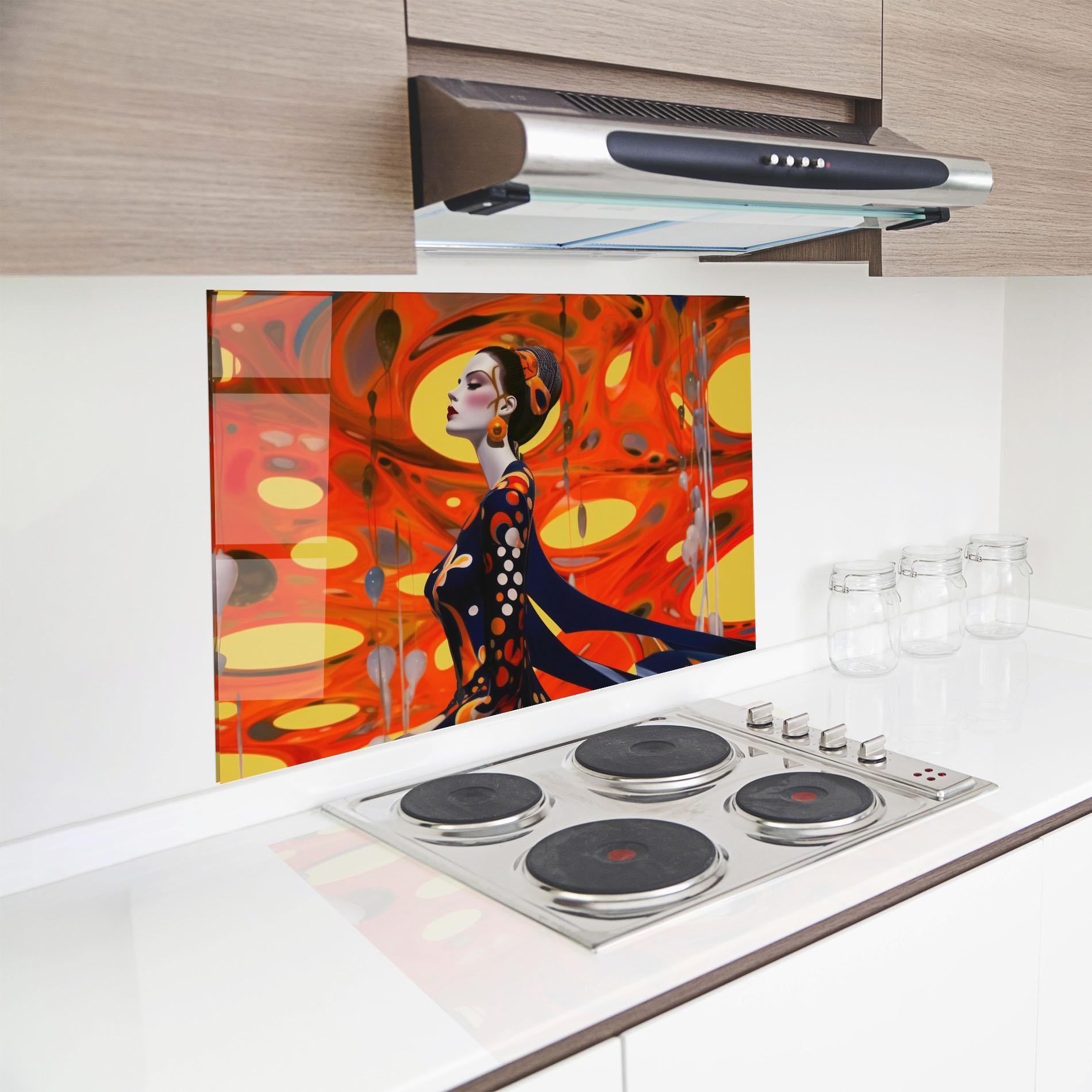 Стъклен панел за кухня Big Orange Accesories mockup 8