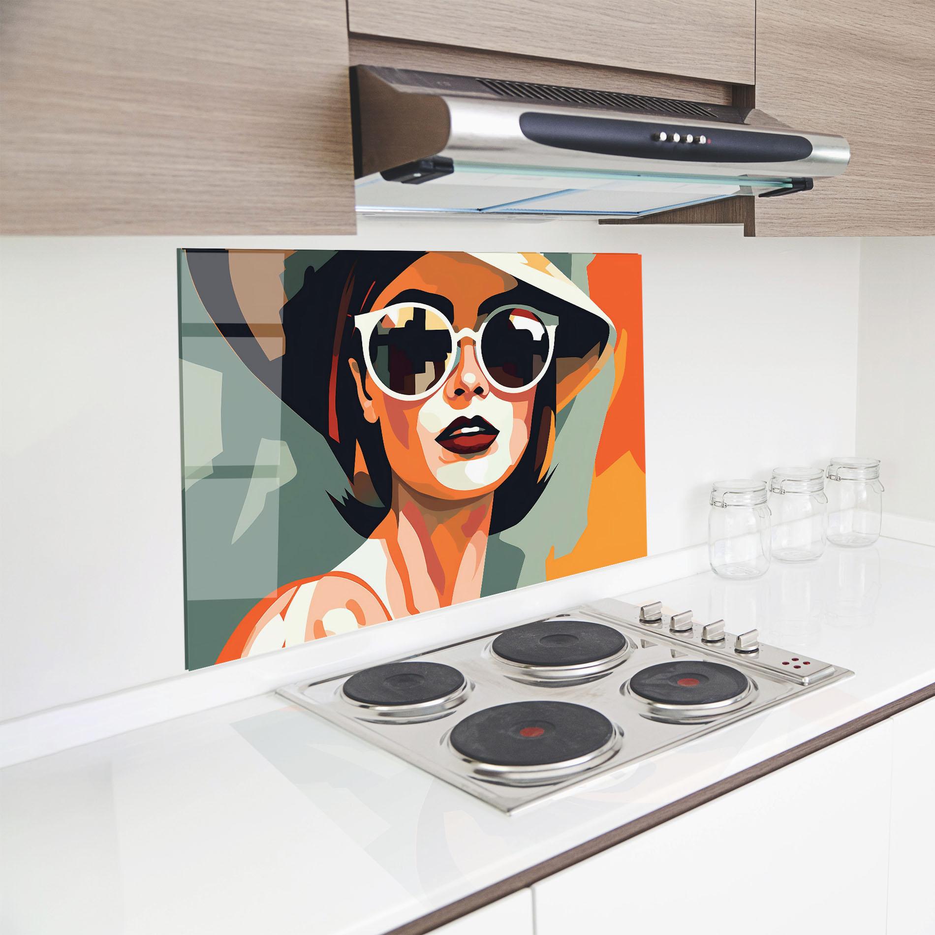 Стъклен панел за кухня Modern Design Style mockup 8