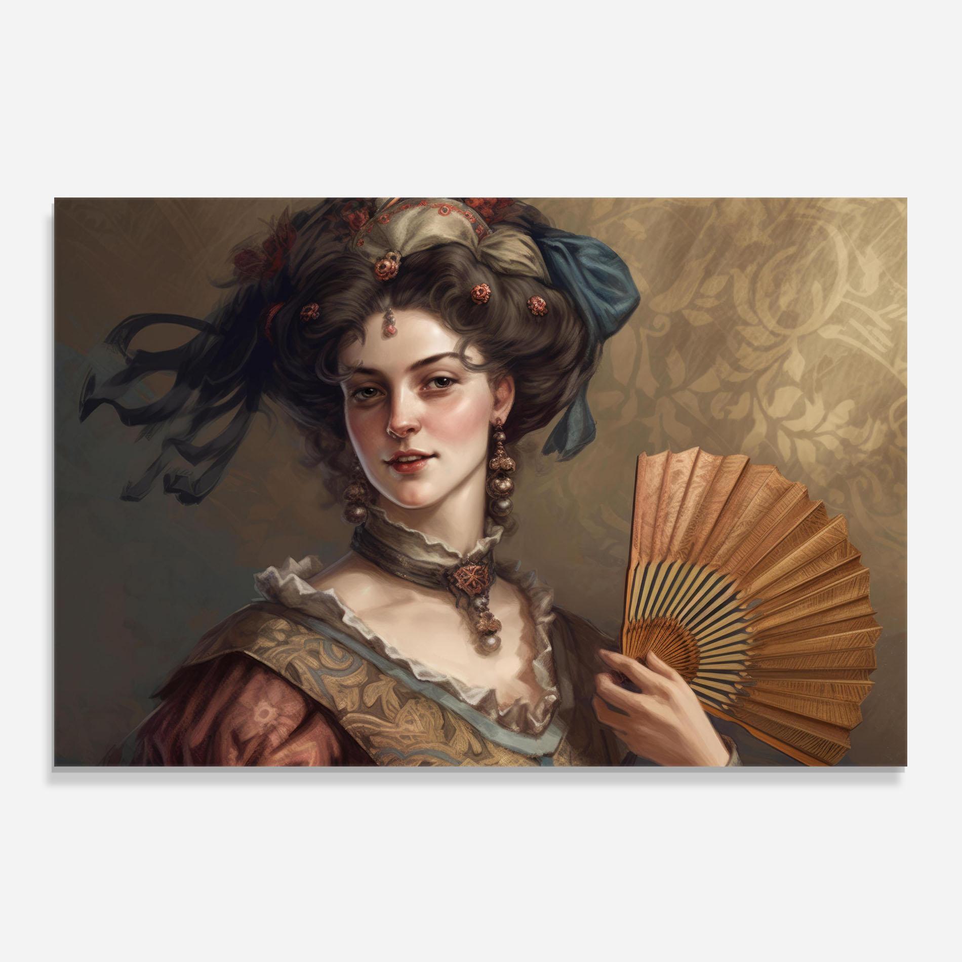 Стъклен панел за кухня Medieval Noblewoman mockup 0