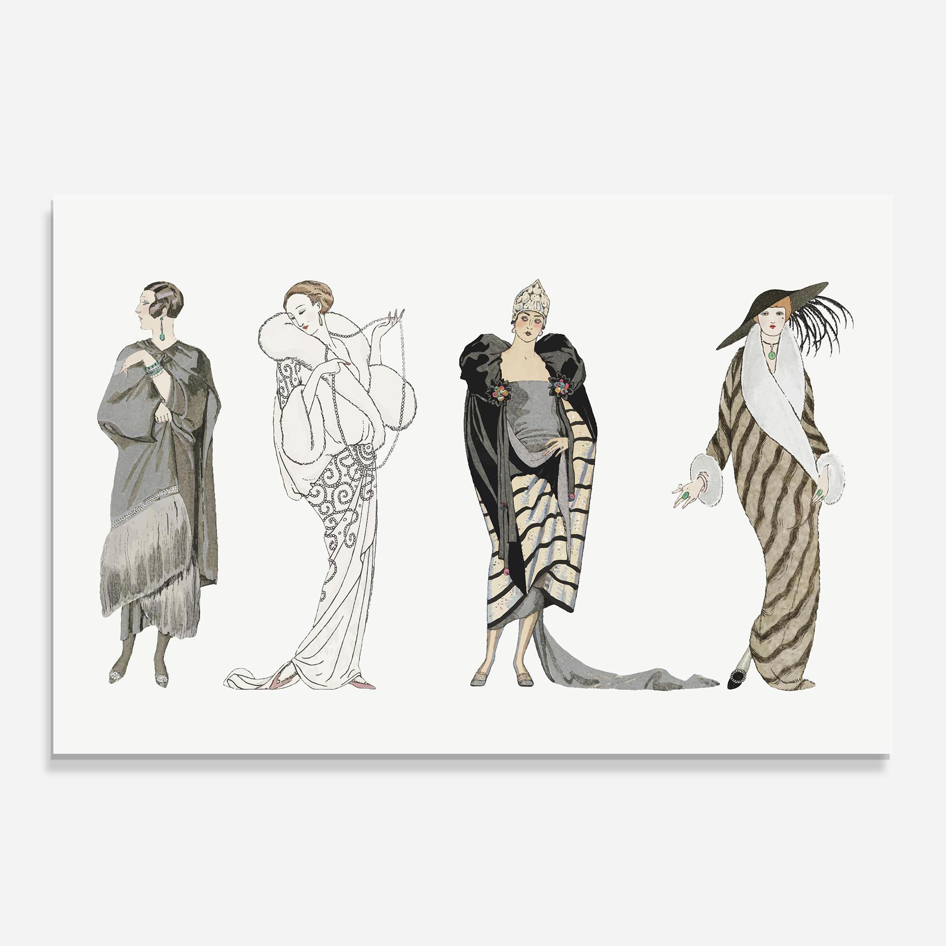 Стъклен панел за кухня Vintage Outfits mockup 0