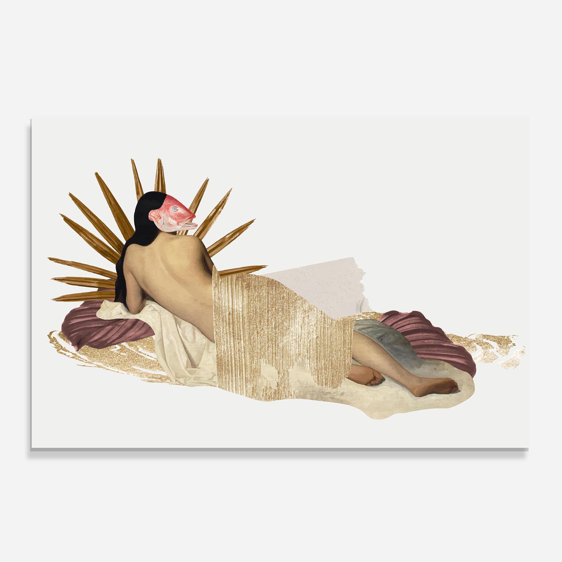 Стъклен панел за кухня Vintage Woman Art mockup 0