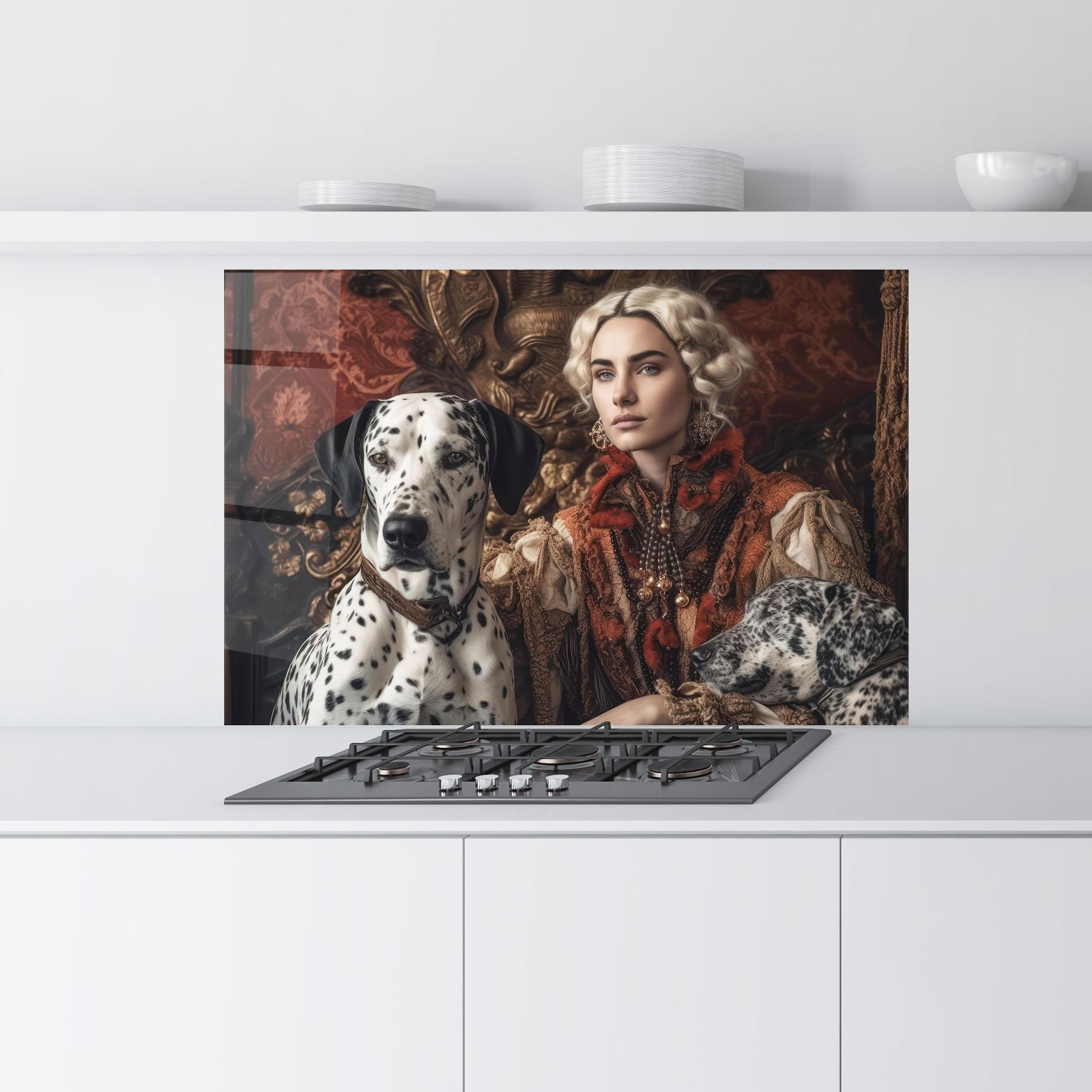 Стъклен панел за кухня Queen Fashion mockup 9