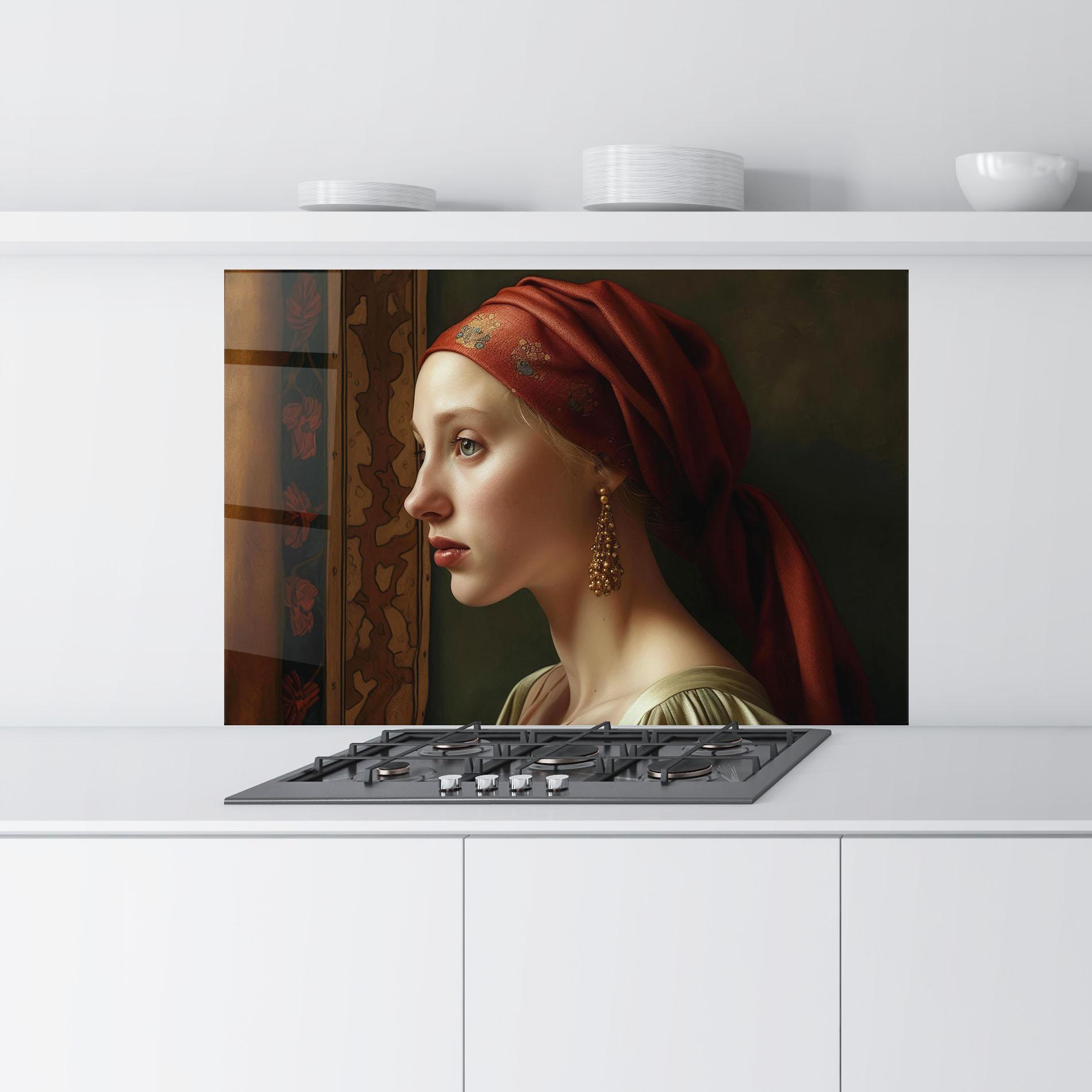 Стъклен панел за кухня Timeless Beauty mockup 9