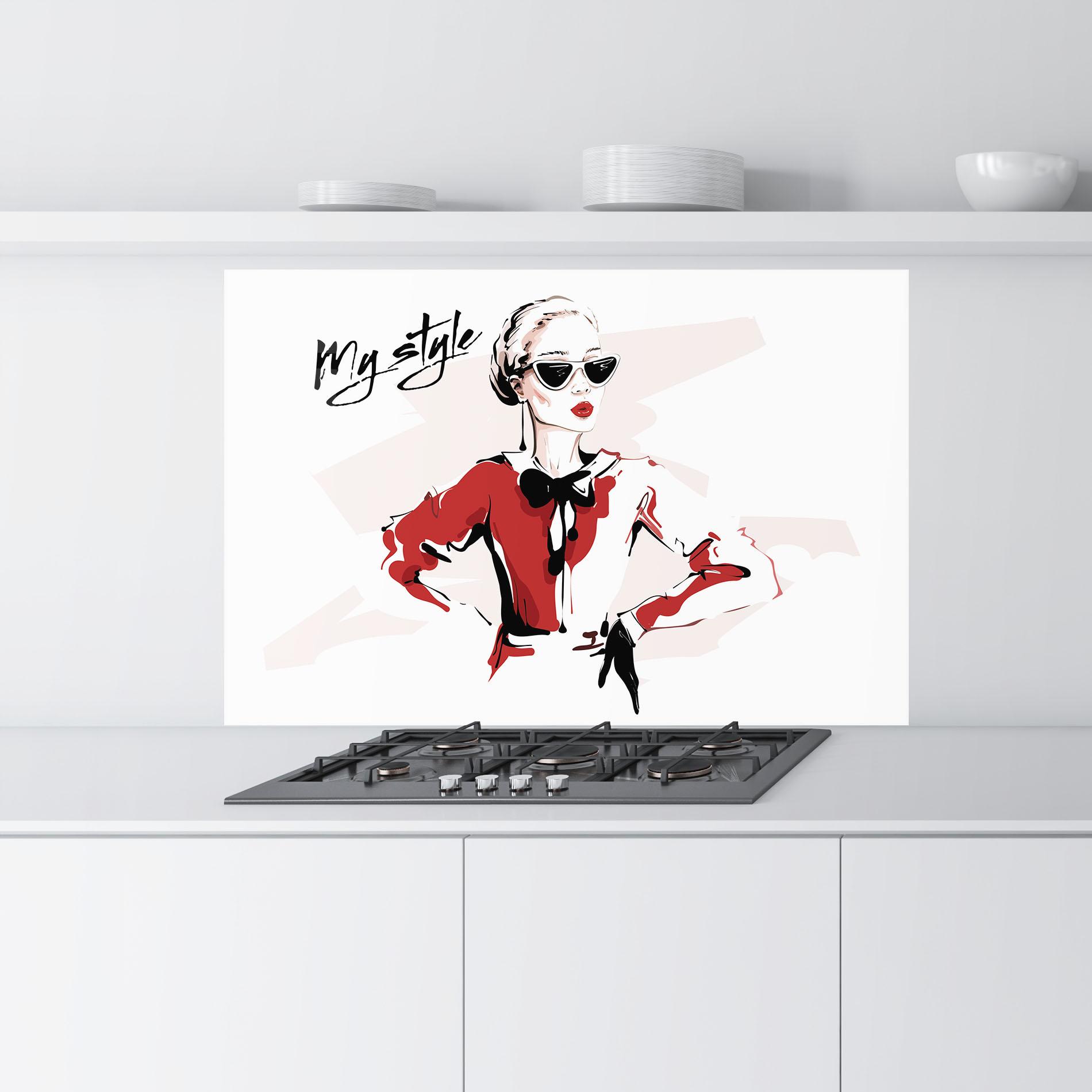 Стъклен панел за кухня Vintage My Style mockup 9