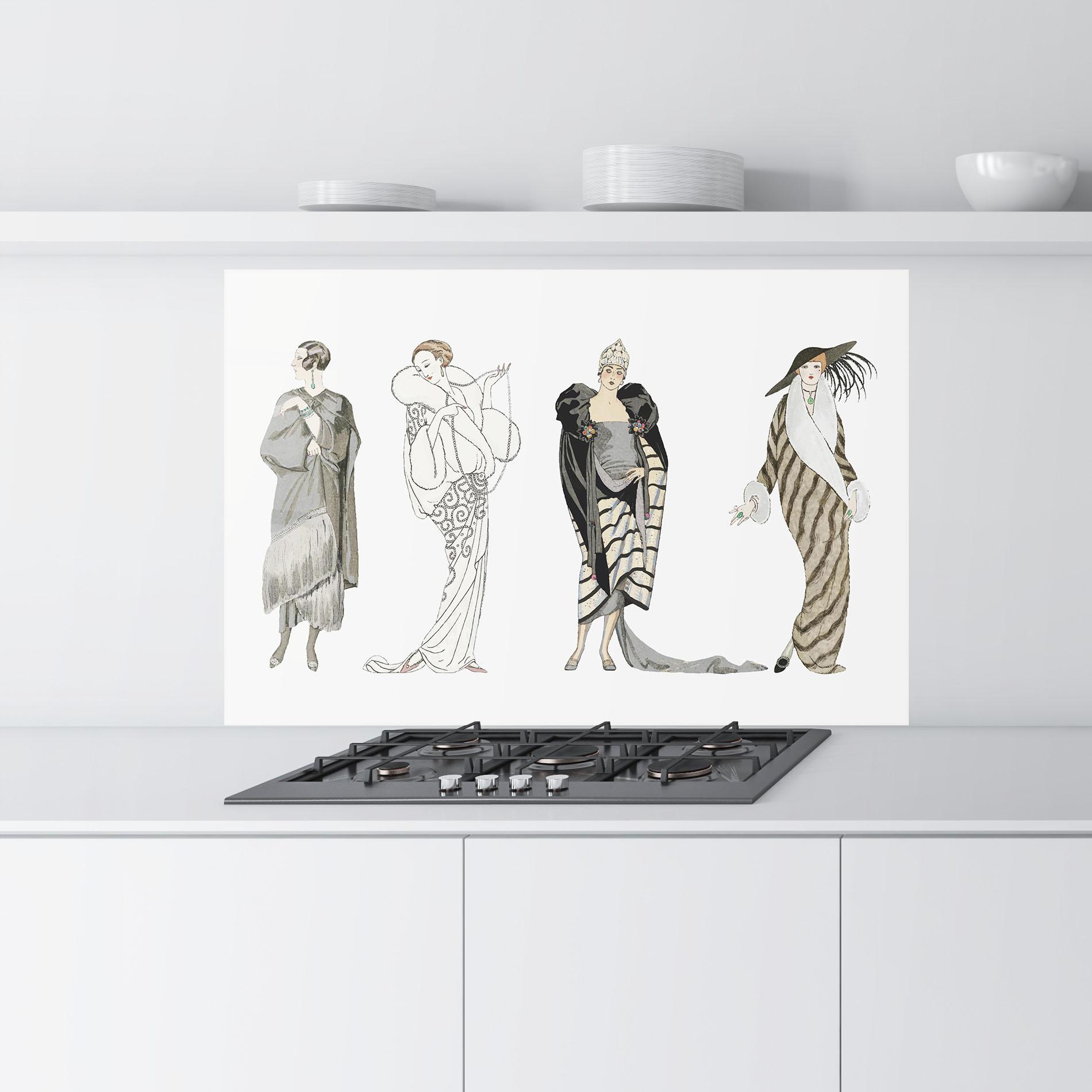 Стъклен панел за кухня Vintage Outfits mockup 9