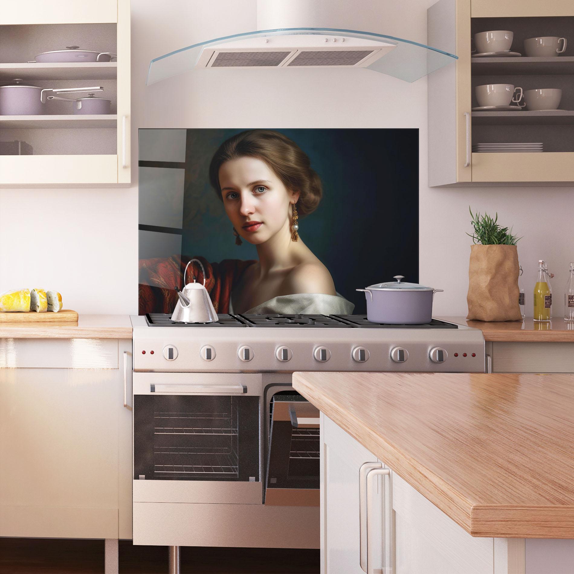 Стъклен панел за кухня Classical Painting mockup 1