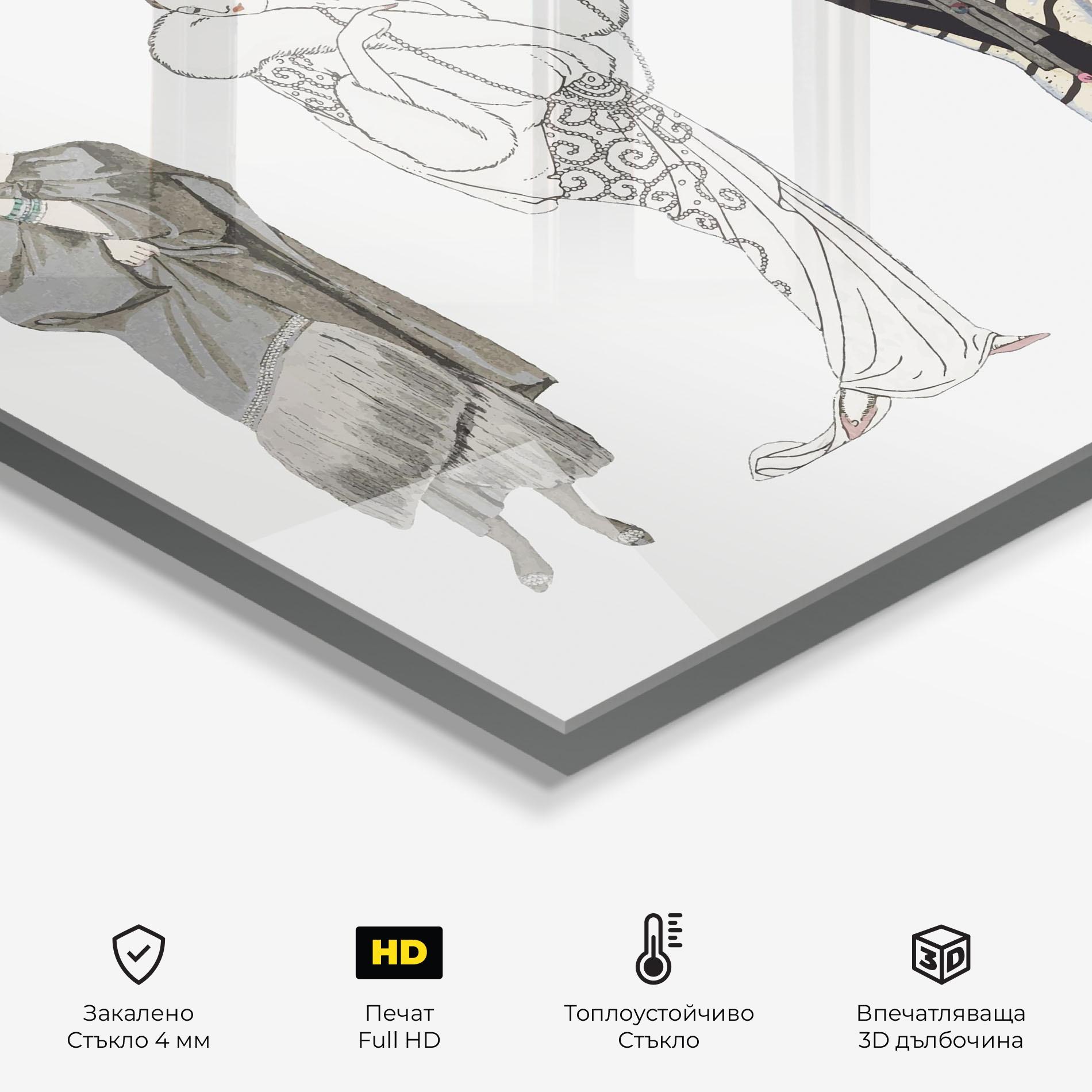 Стъклен панел за кухня Vintage Outfits mockup 2