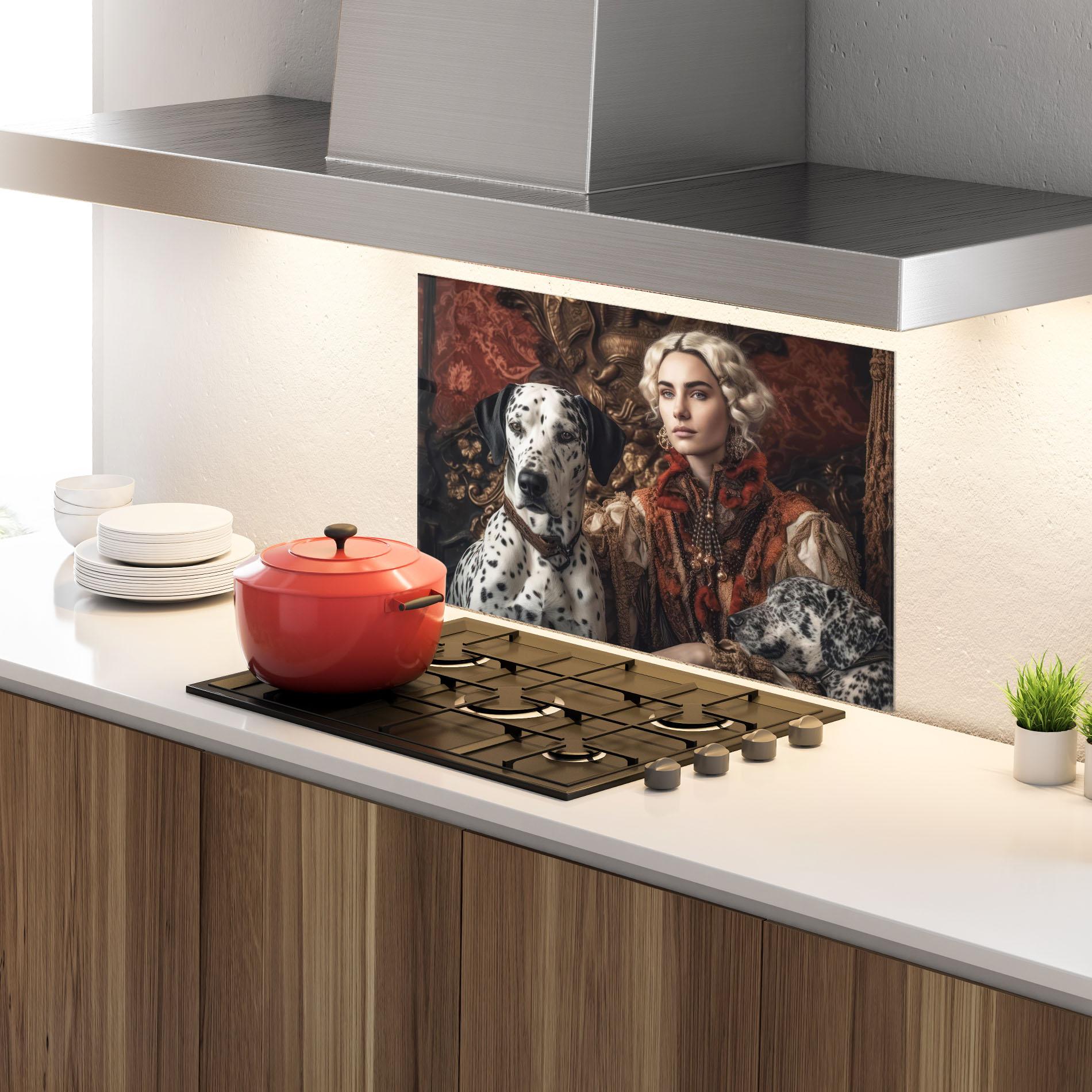 Стъклен панел за кухня Queen Fashion mockup 4