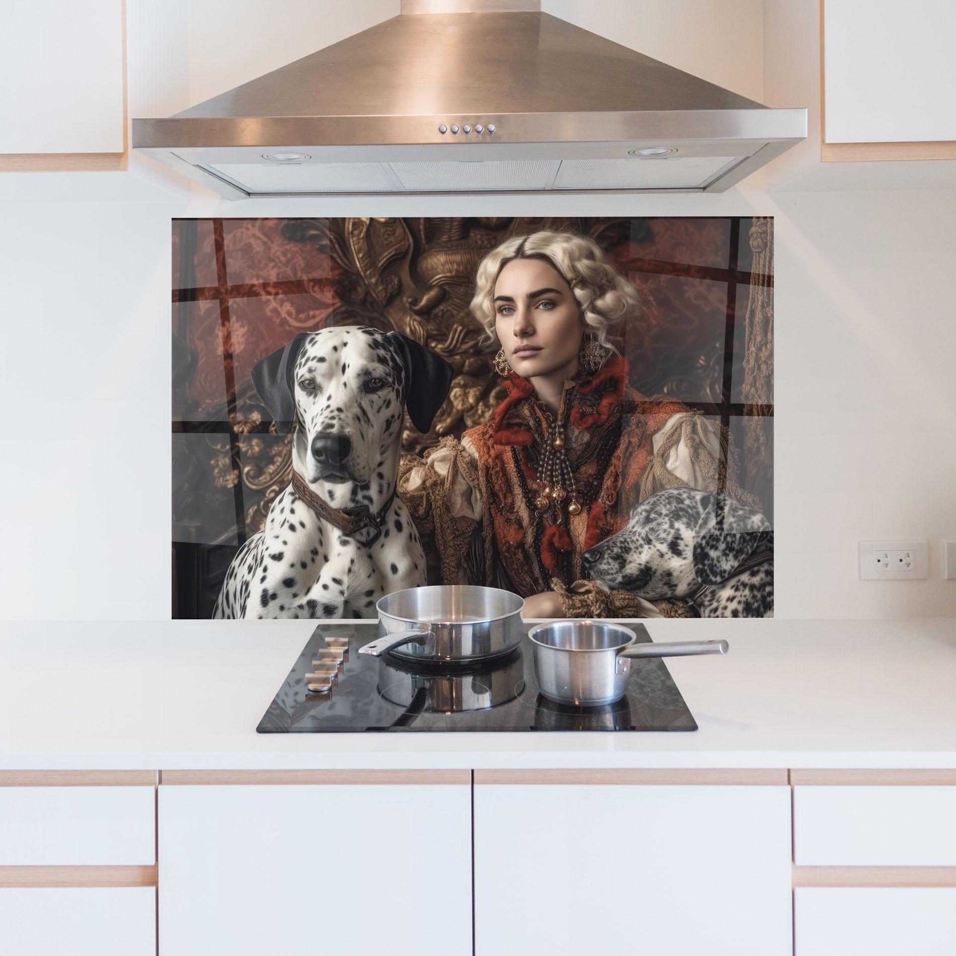 Стъклен панел за кухня Queen Fashion mockup 5