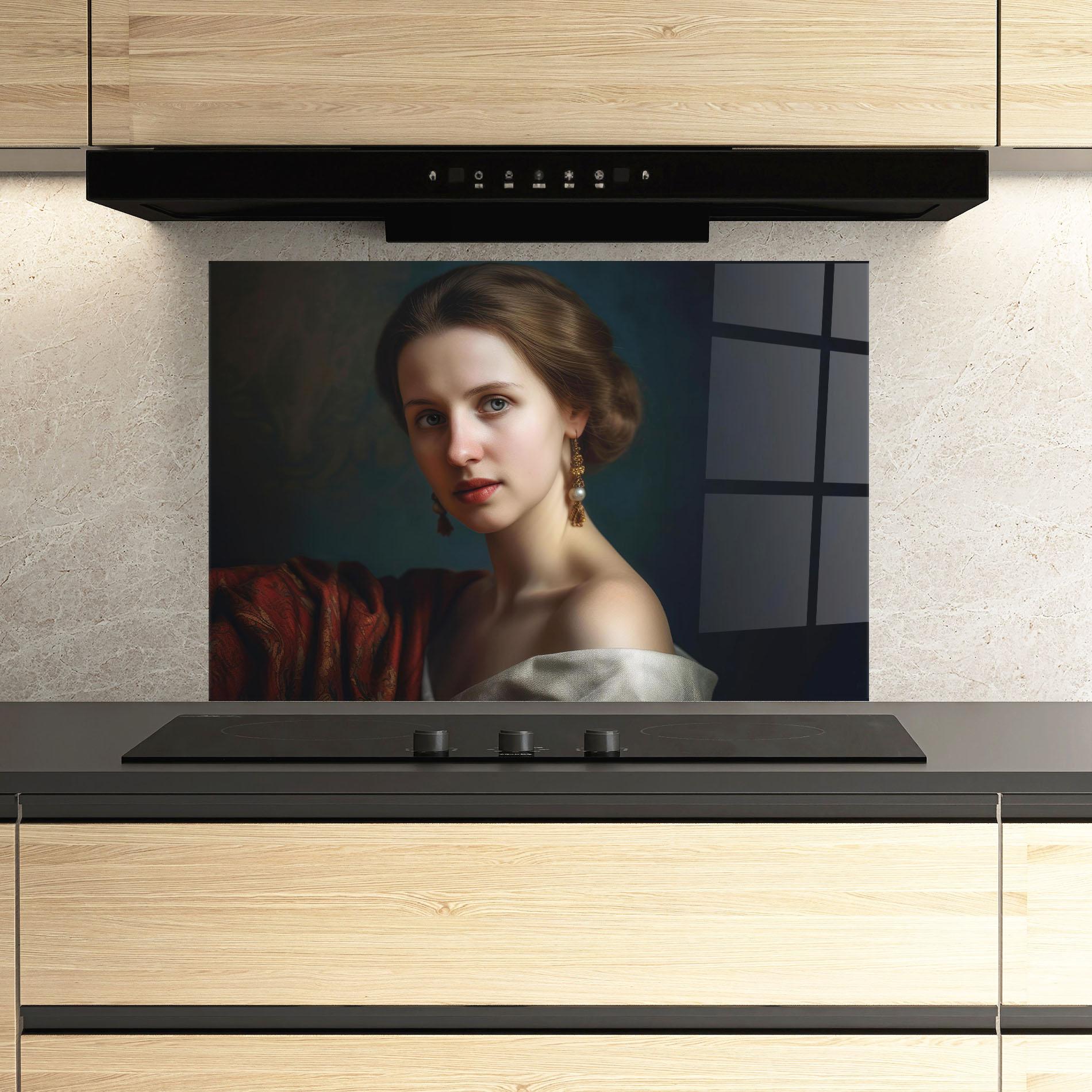 Стъклен панел за кухня Classical Painting mockup 3