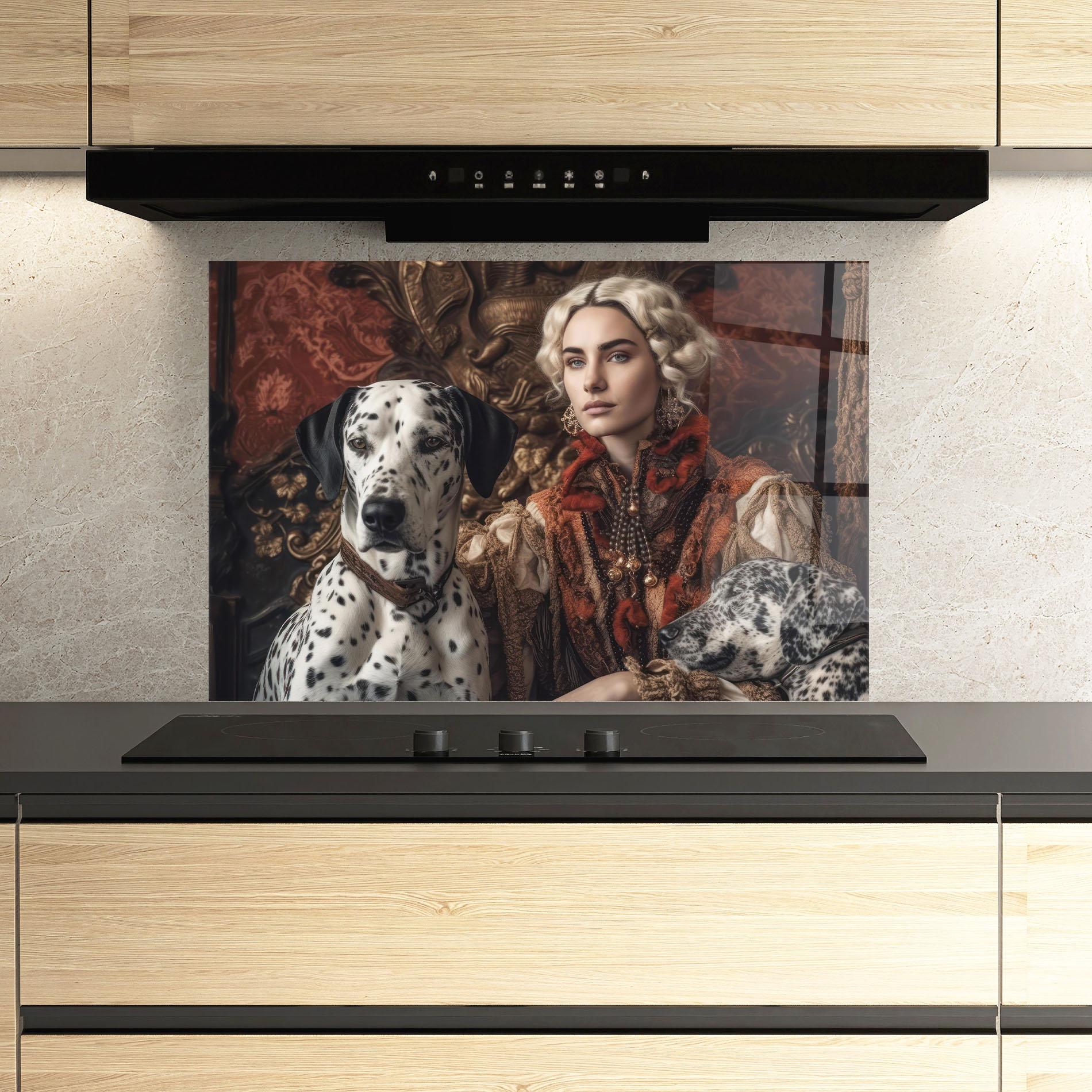 Стъклен панел за кухня Queen Fashion mockup 3