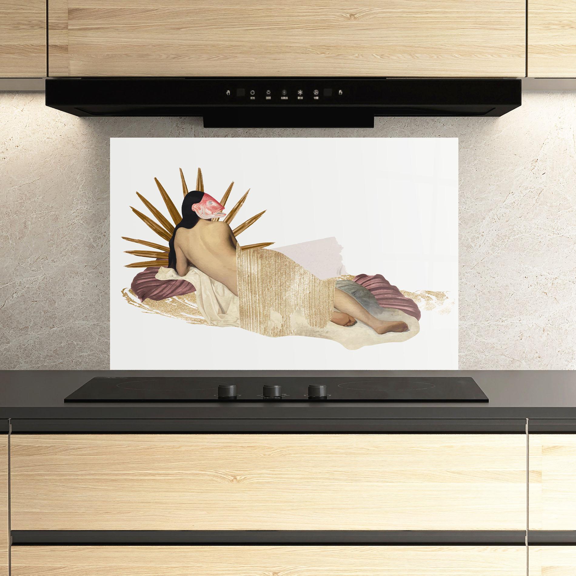 Стъклен панел за кухня Vintage Woman Art mockup 3