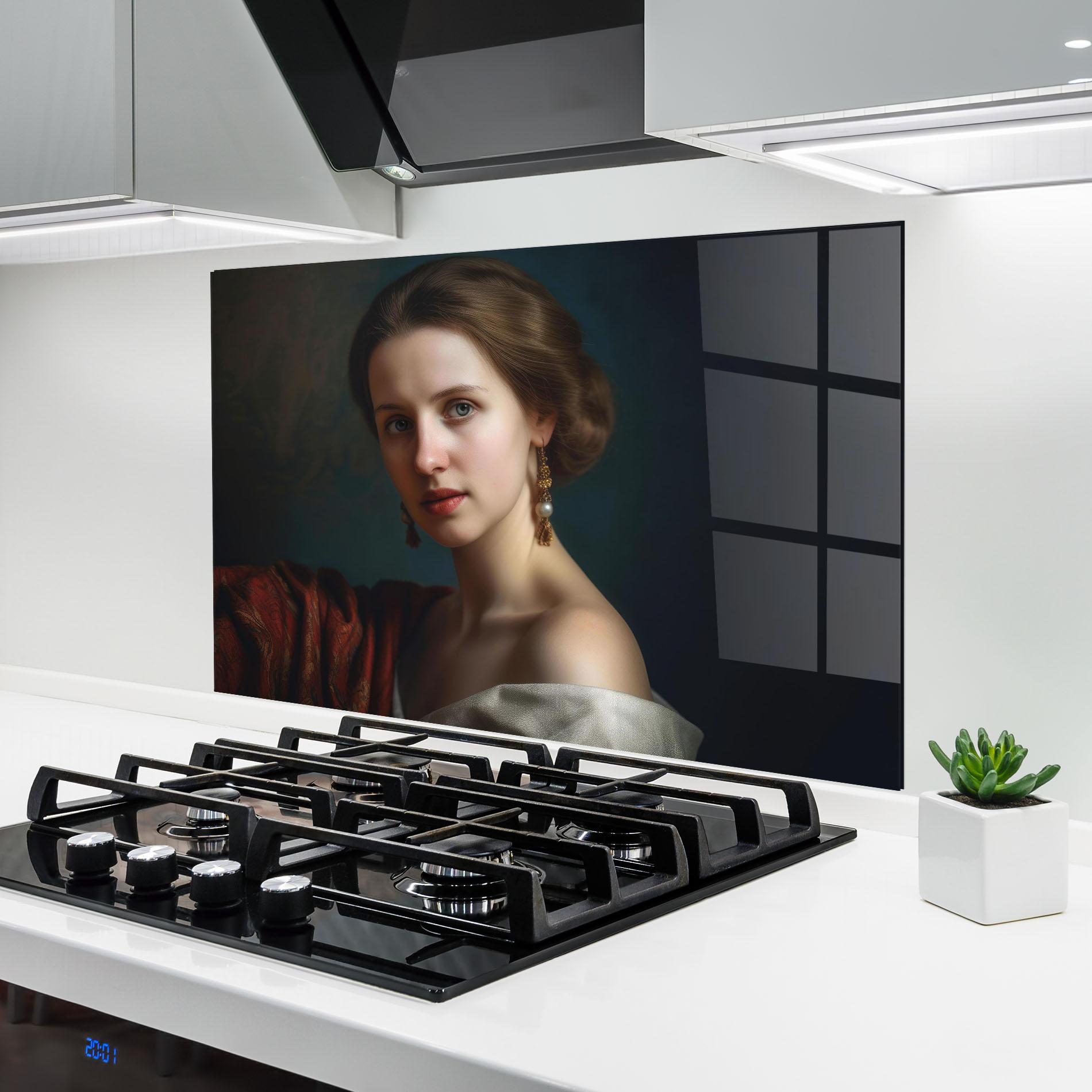 Стъклен панел за кухня Classical Painting mockup 6