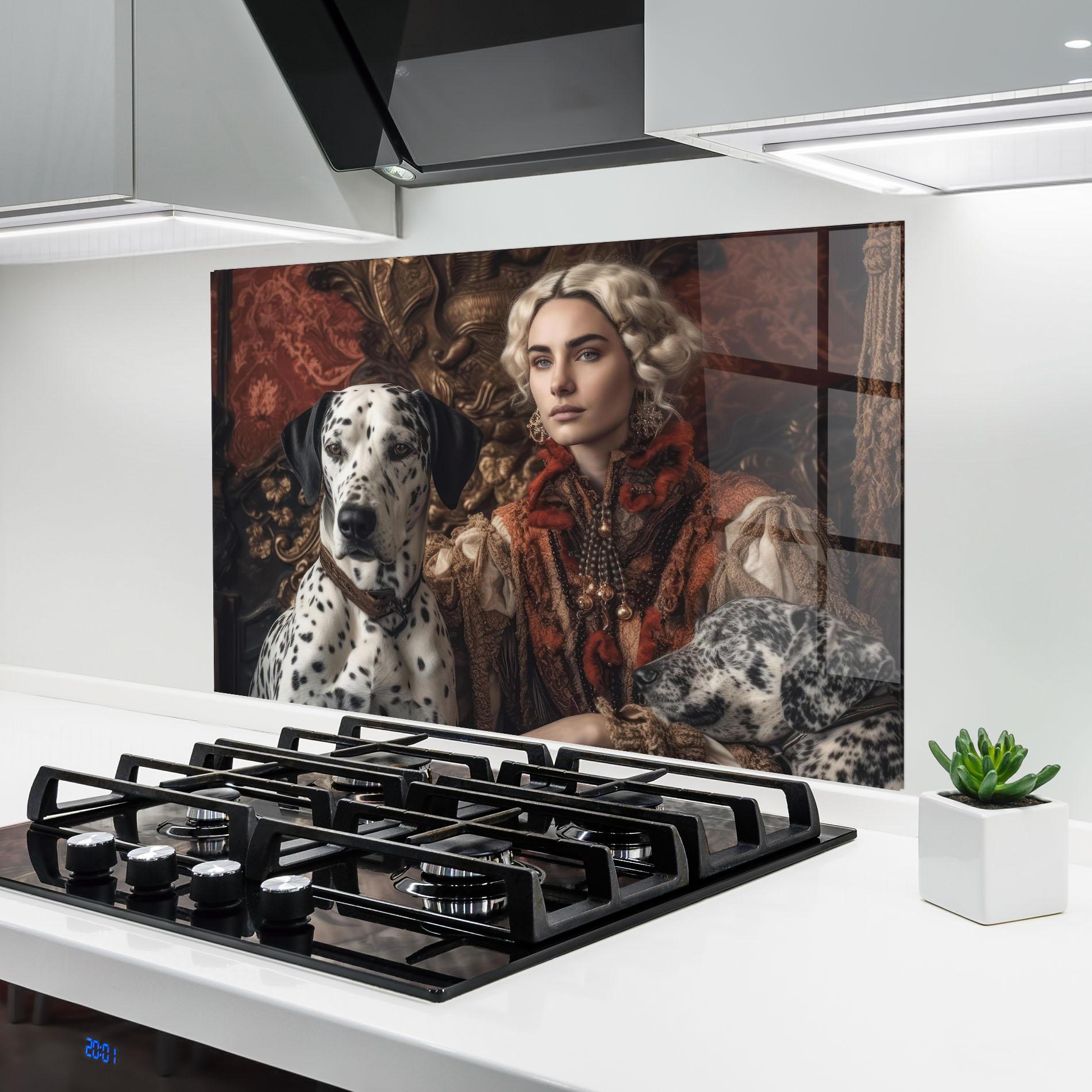 Стъклен панел за кухня Queen Fashion mockup 6