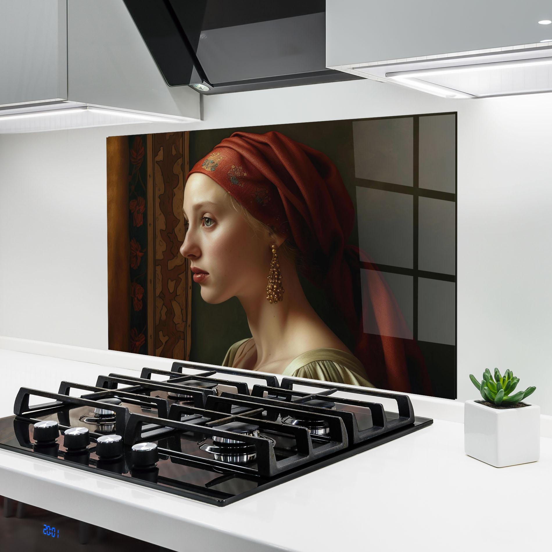 Стъклен панел за кухня Timeless Beauty mockup 6