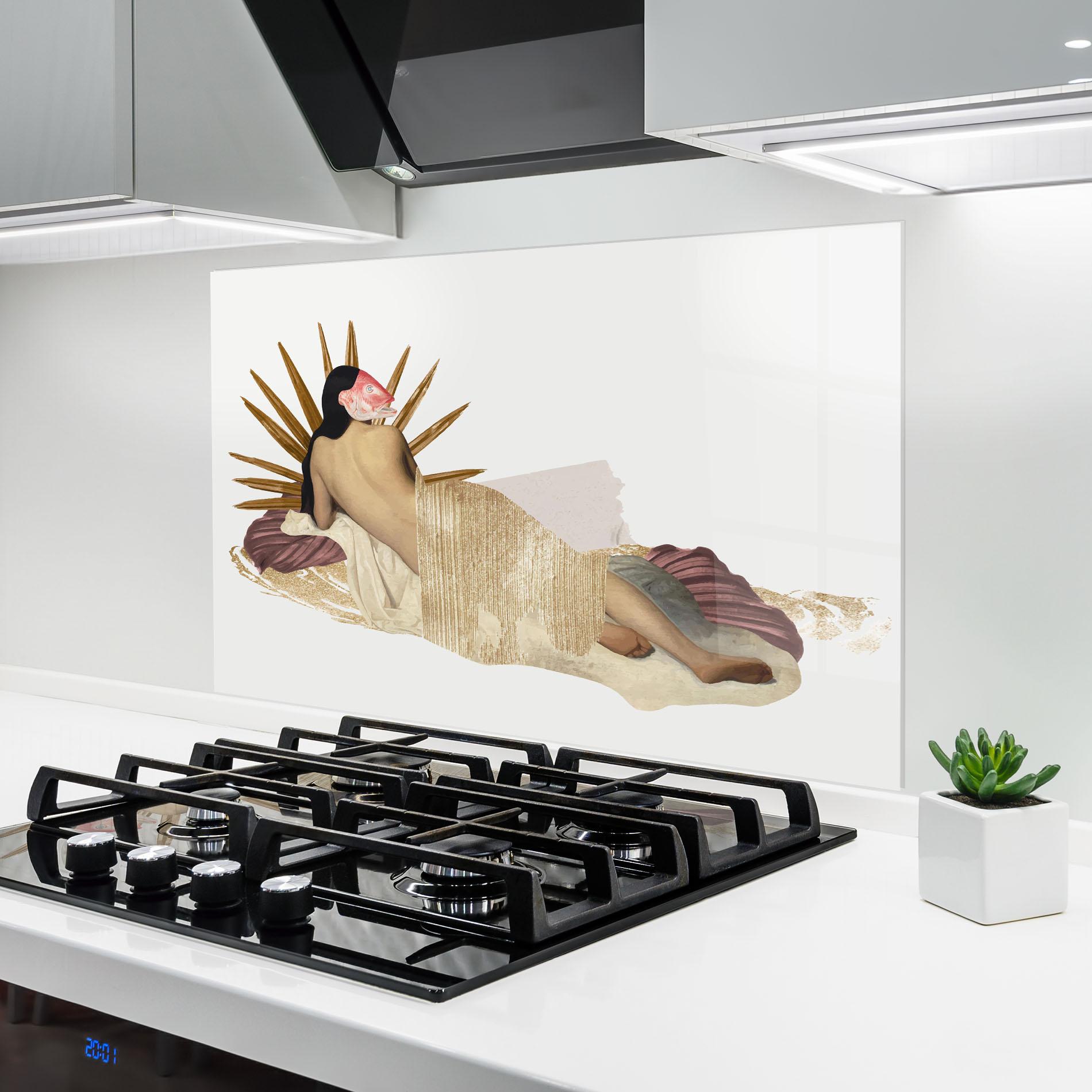 Стъклен панел за кухня Vintage Woman Art mockup 6